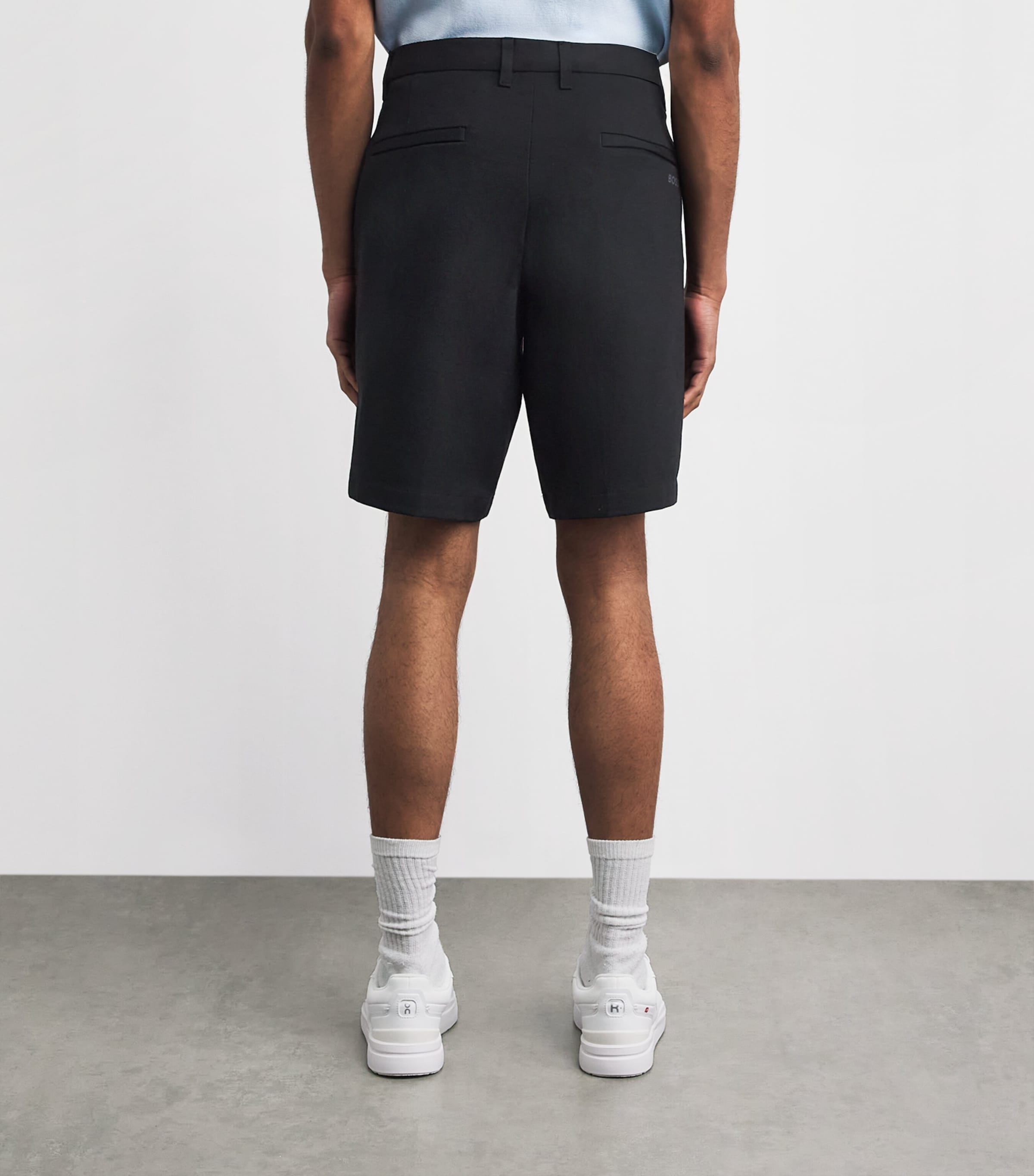 BOSS Mens Commuter Slim Shorts Black Image 5