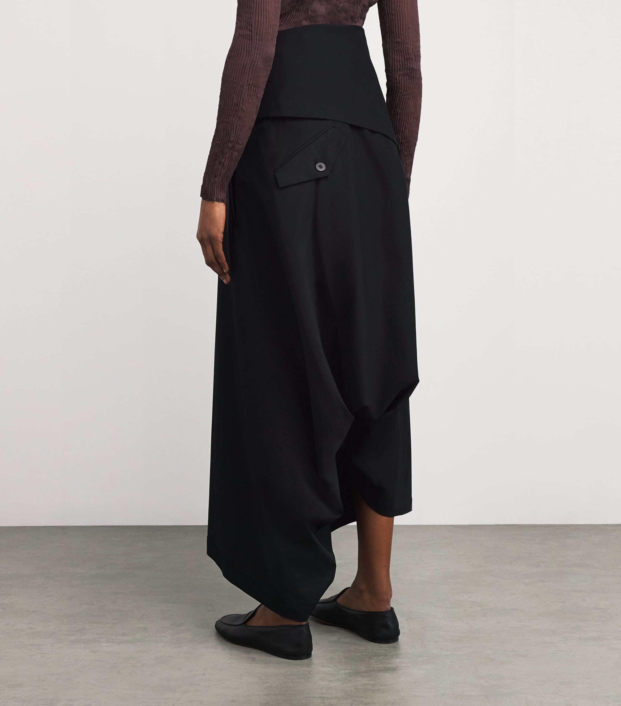 Cotton-Blend Simple Ensemble Trousers 15 Image 4