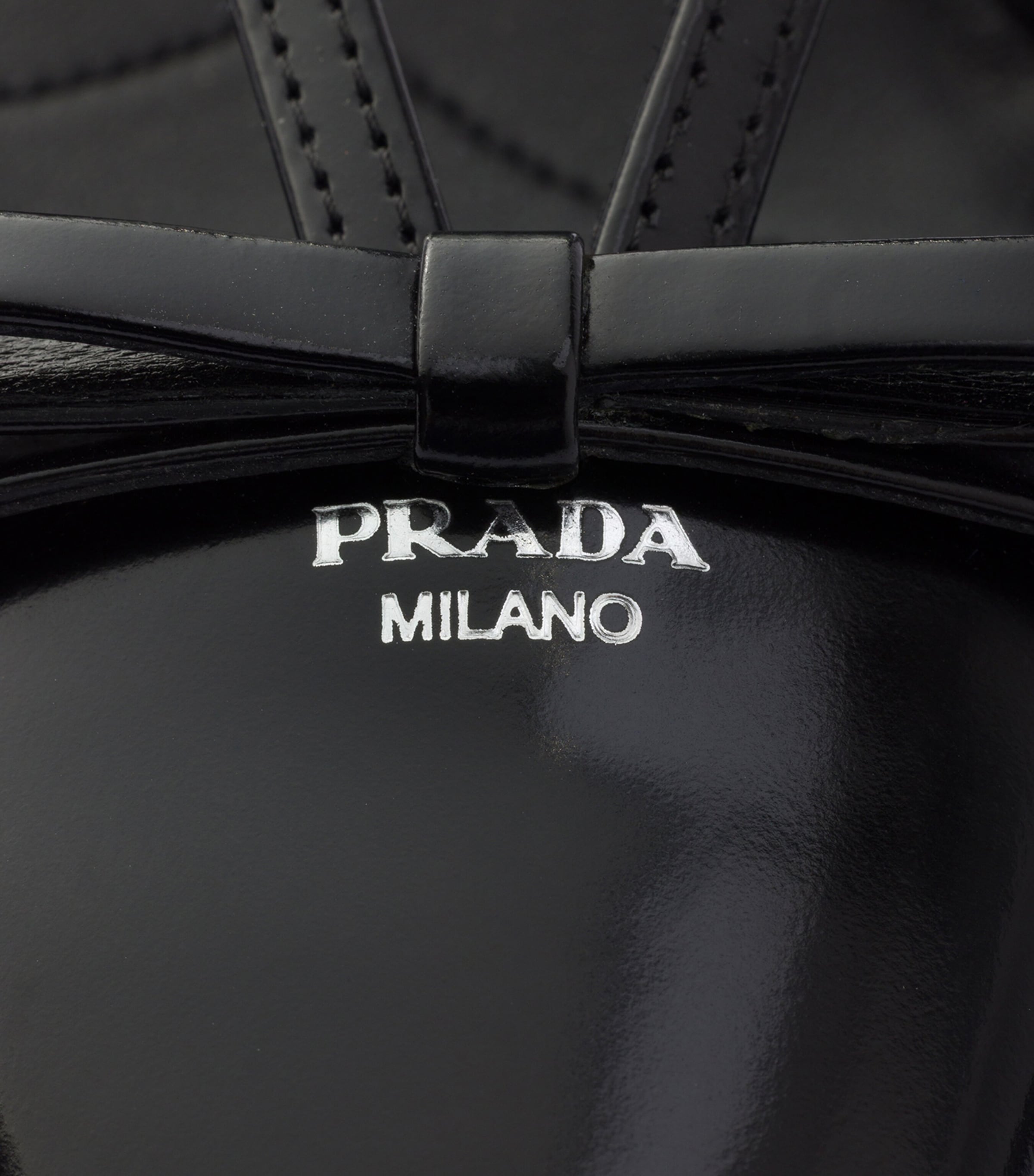 Prada Brushed Leather Slingback Pumps 75 Black Image 6