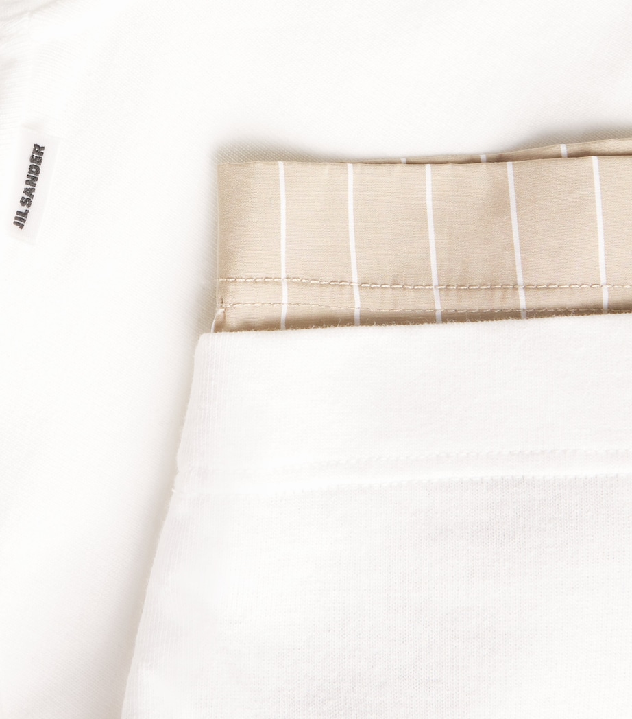 Cotton Double-Sleeve T-Shirt 100 OPTIC WHITE Image 5