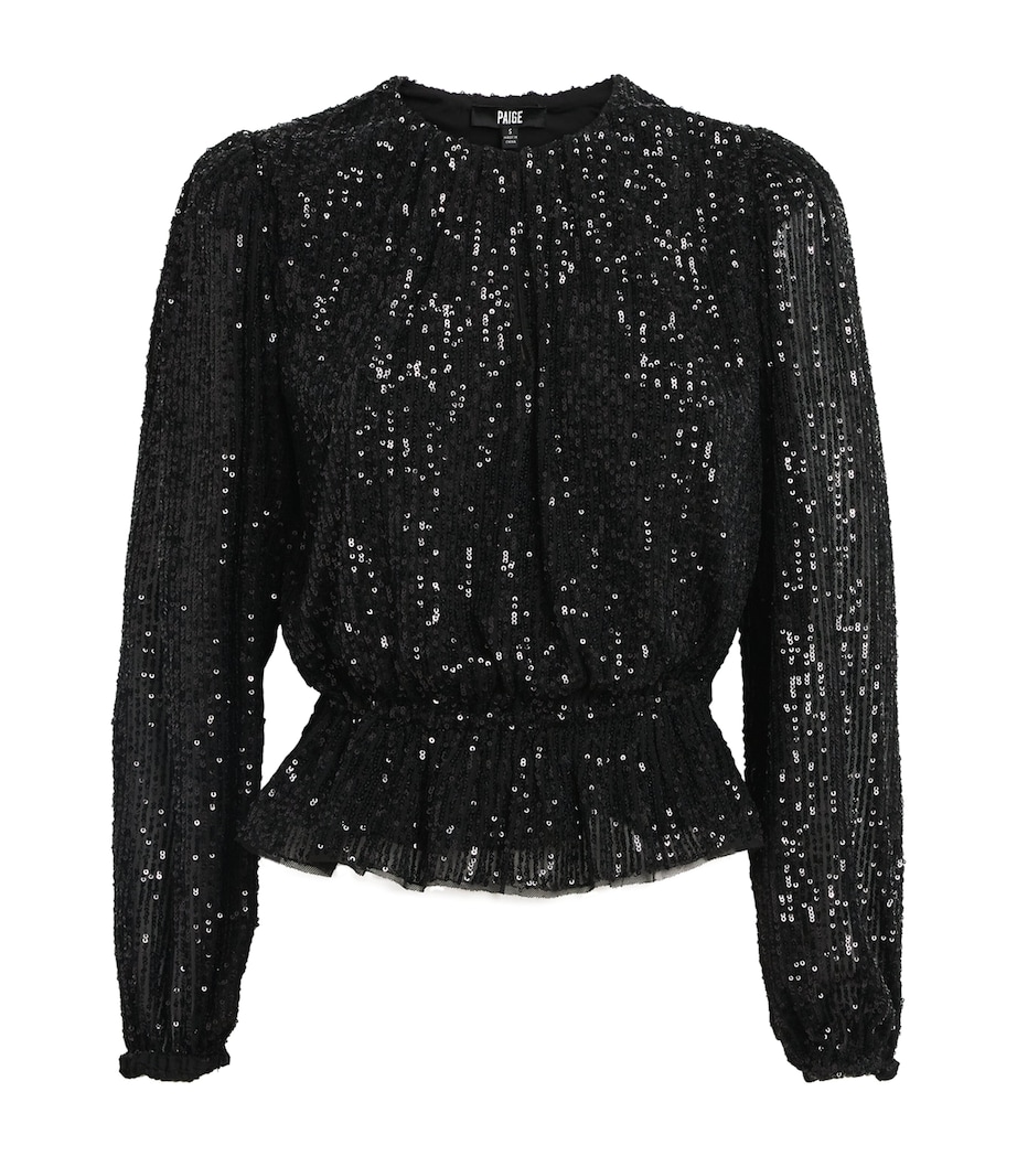 Sequinned Vilma Blouse BLACK Image 1
