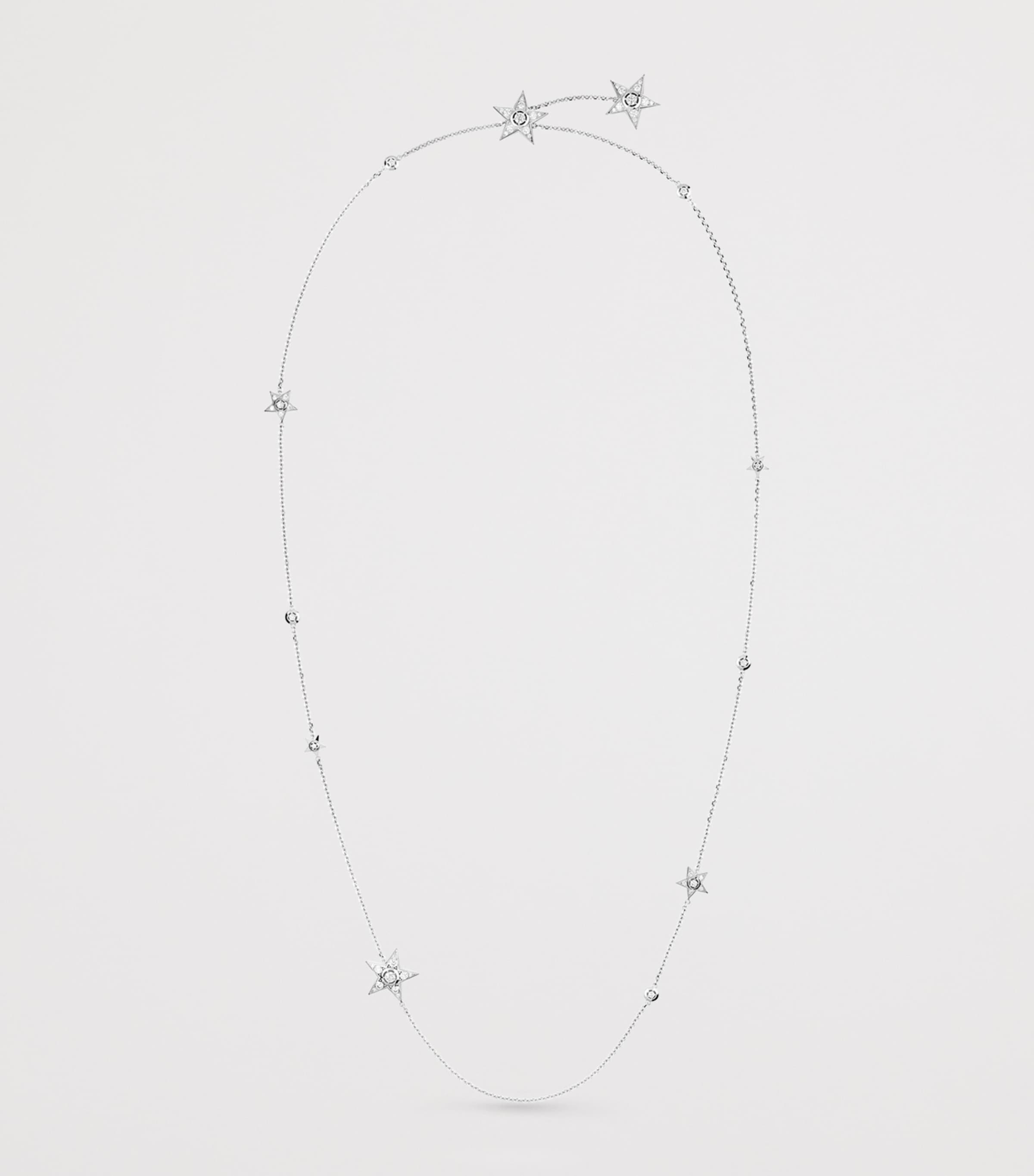 White Gold and Diamond Les Infinis de Comète Long Necklace WHITE Image 3