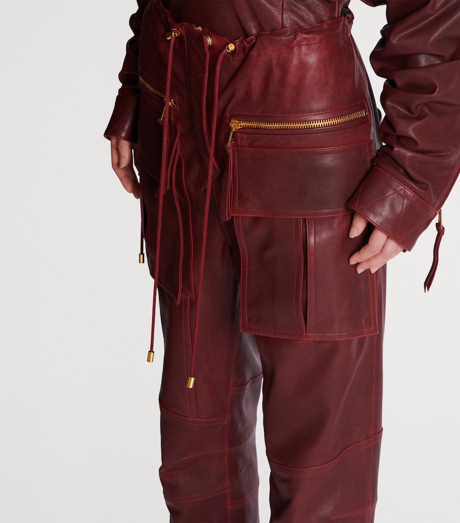 Lambskin Cargo Trousers 3AR AUBERGINE Image 5