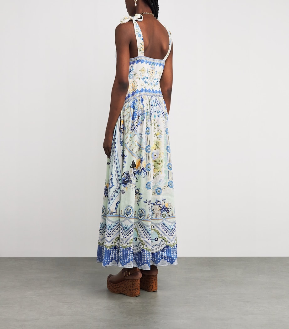 Linen-Silk Tie Shoulder Dress MY HOMESPUN HRT HMHR Image 3