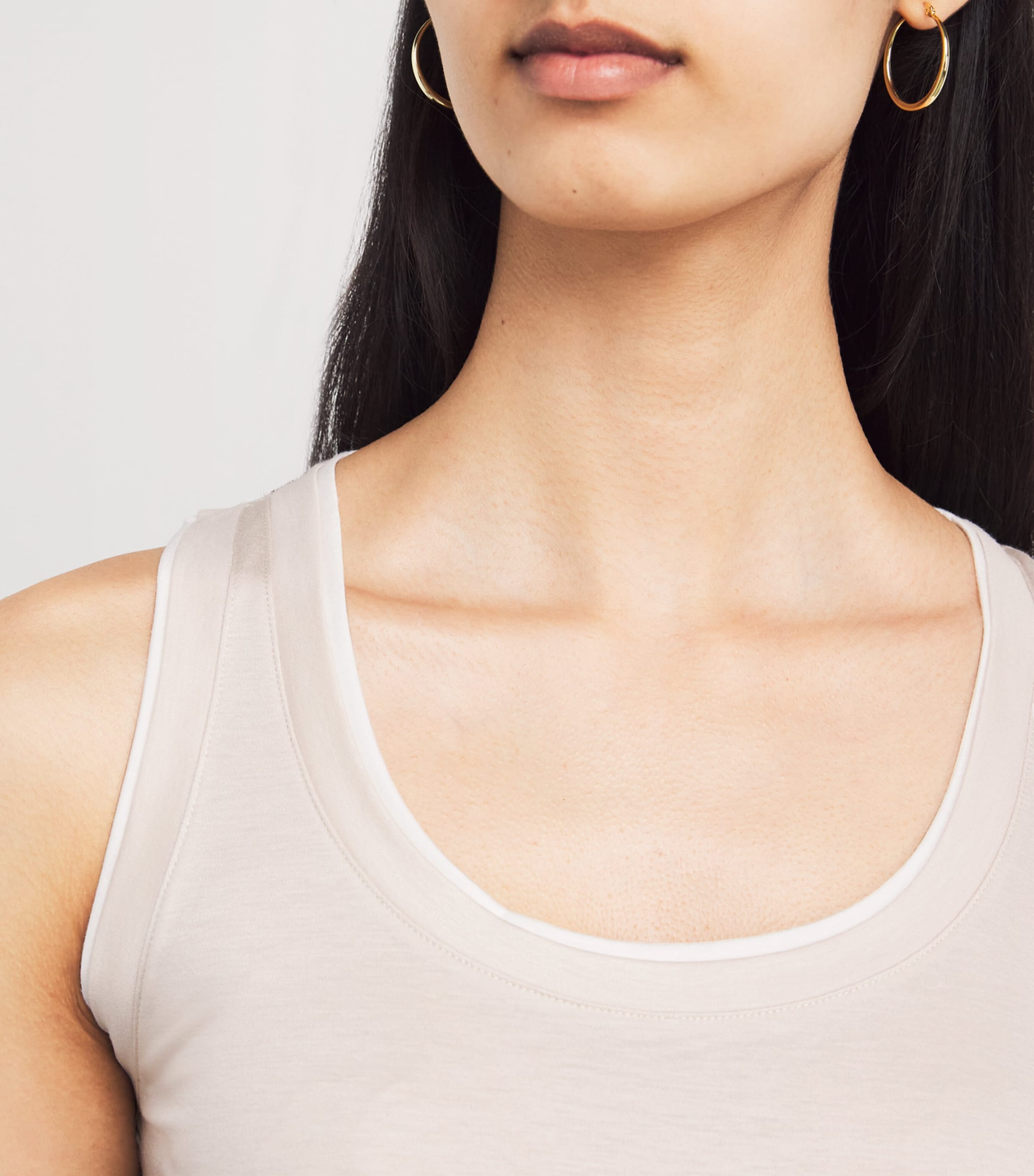 Eleventy Womens Cotton Tank Top Sabbia E Bianco Image 6