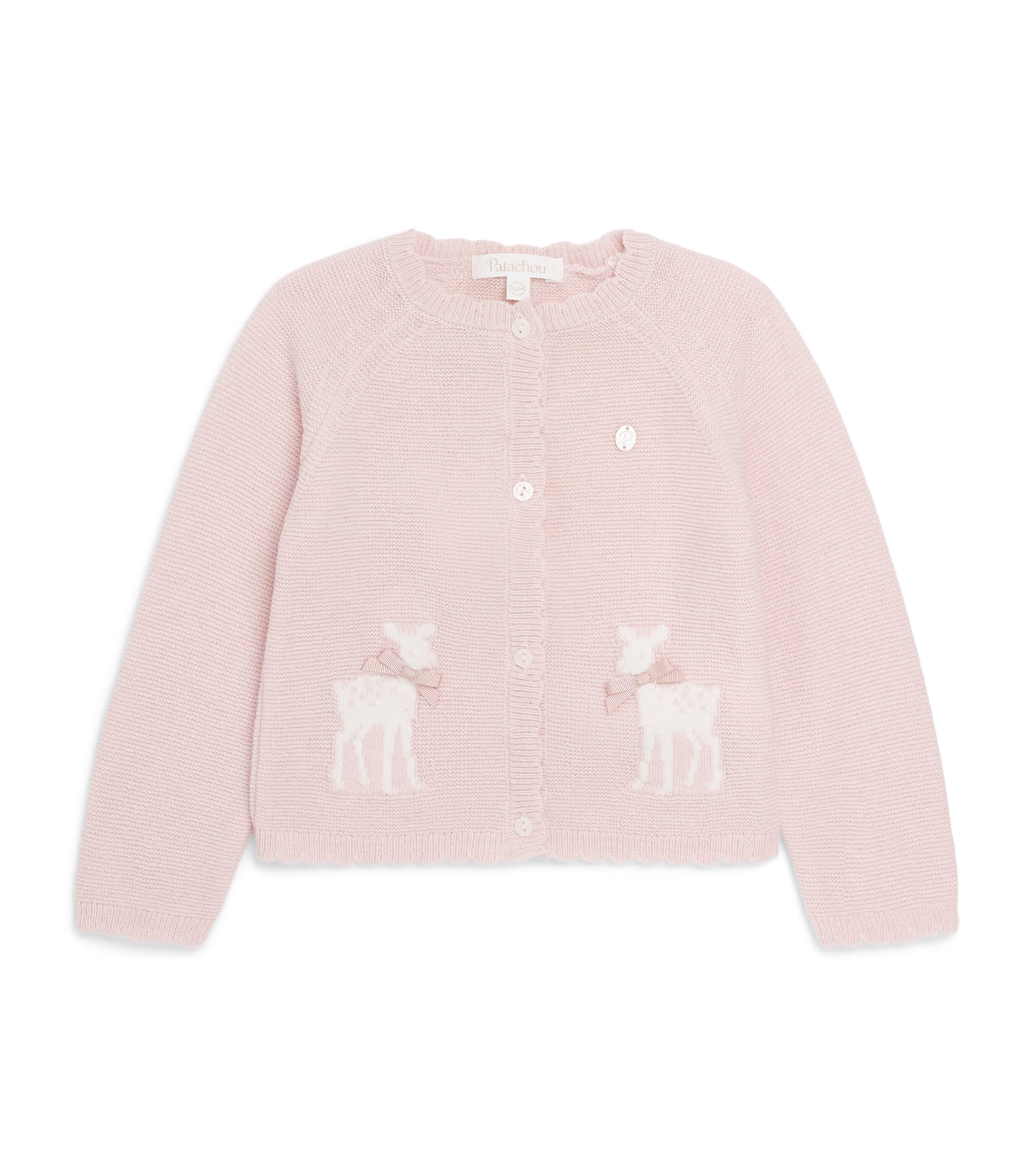 Patachou Fawns Intarsia Cardigan (1-24 Months) Sweet Pink Image 1