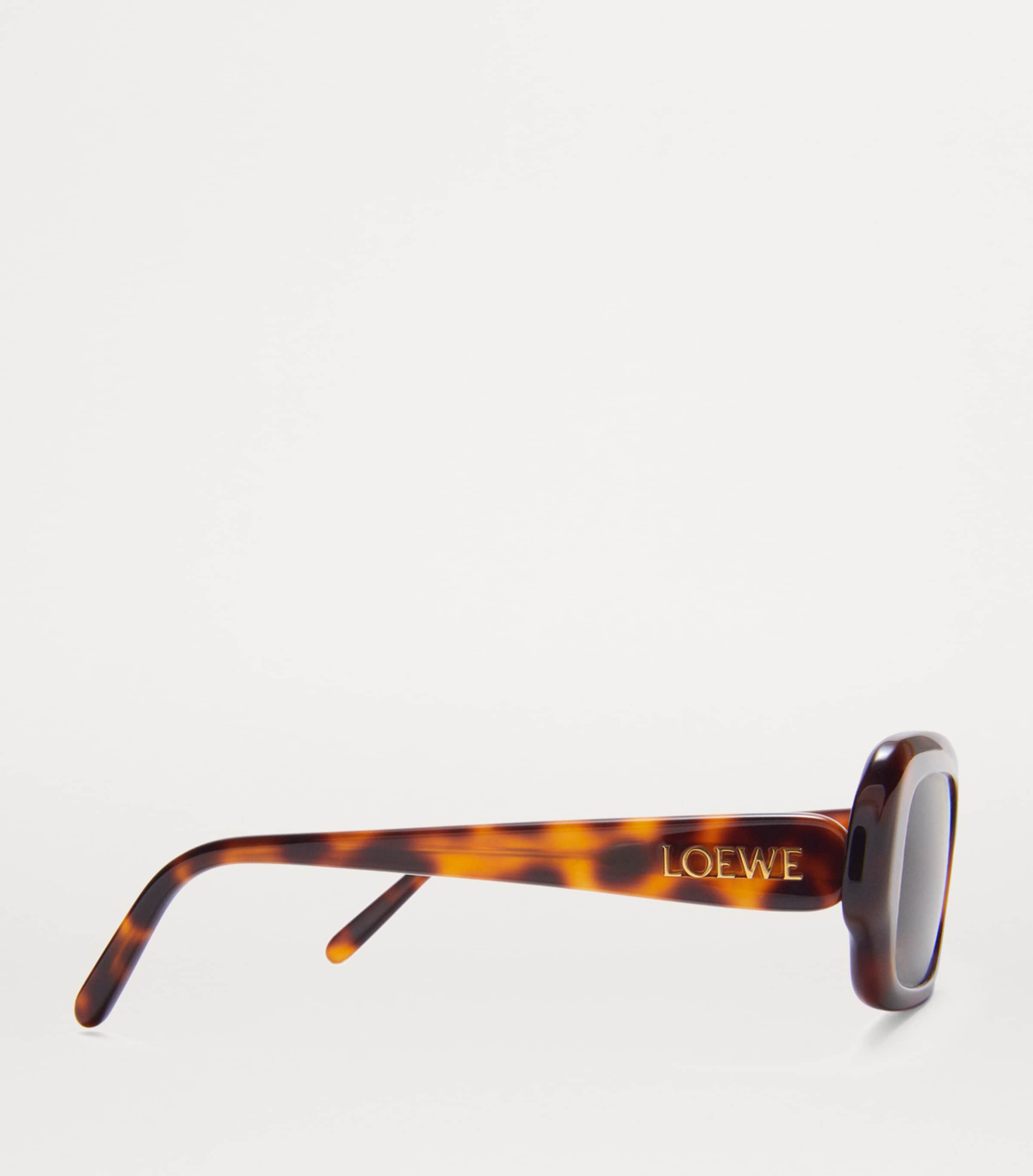 Acetate Rectangular Slim Sunglasses HAVANA Image 3