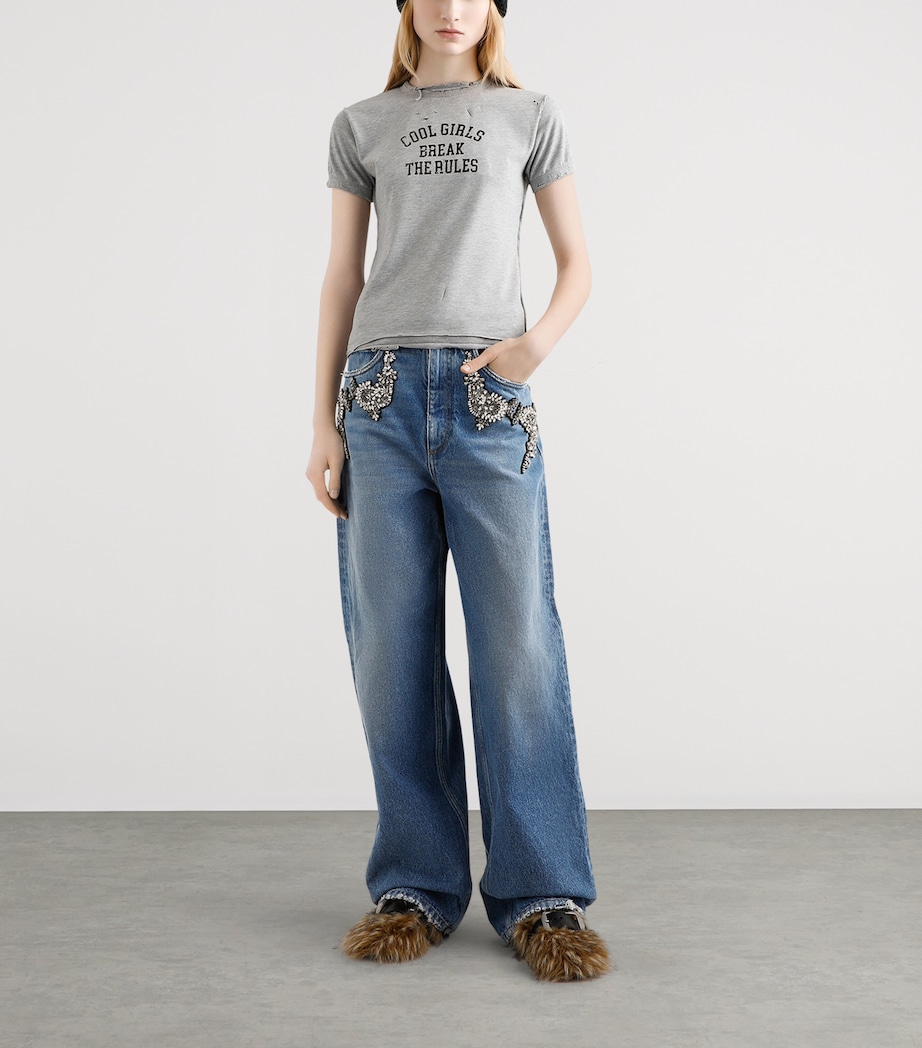 Embellished Wide-Leg Trousers S9001-COMBINED Image 2