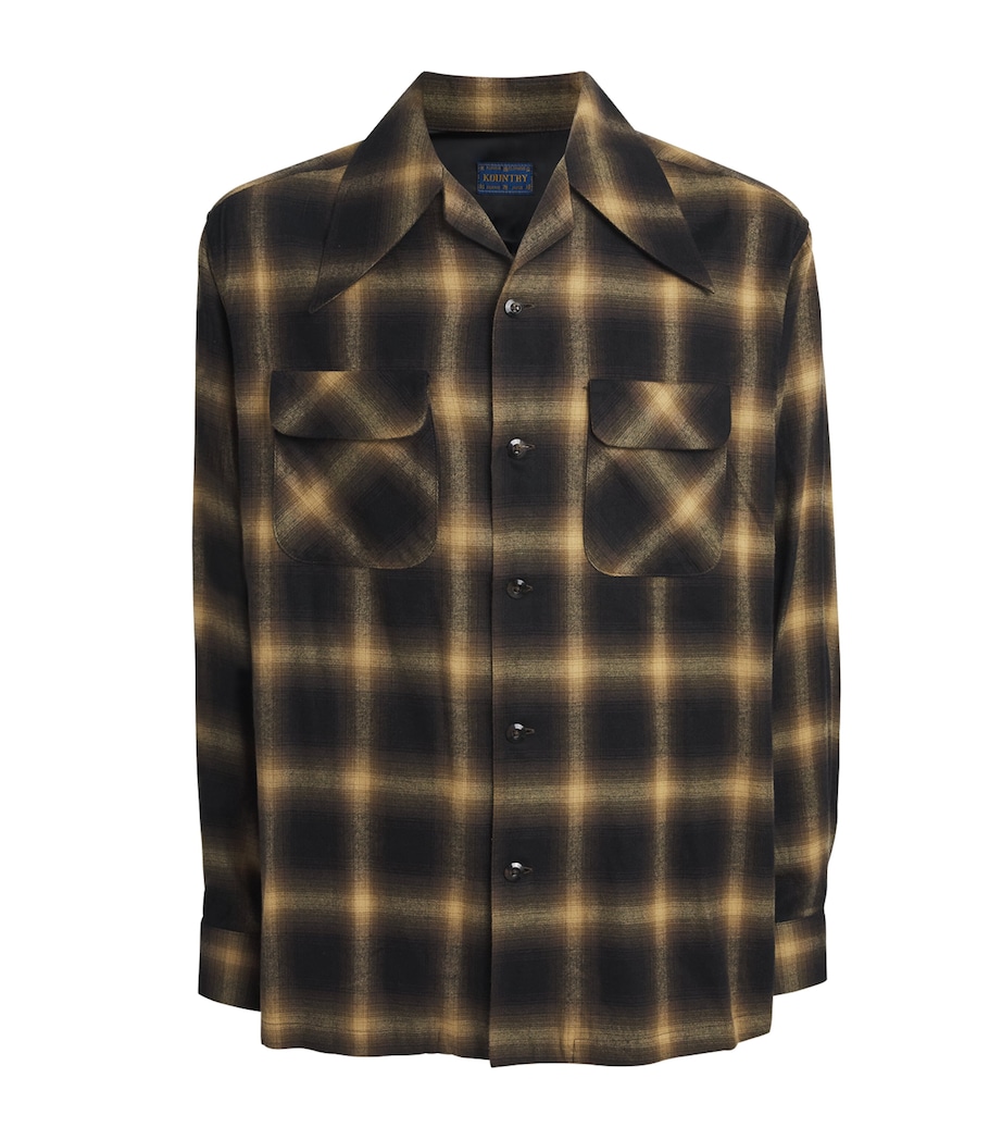 Cotton-Blend Check Shirt GOLD Image 1