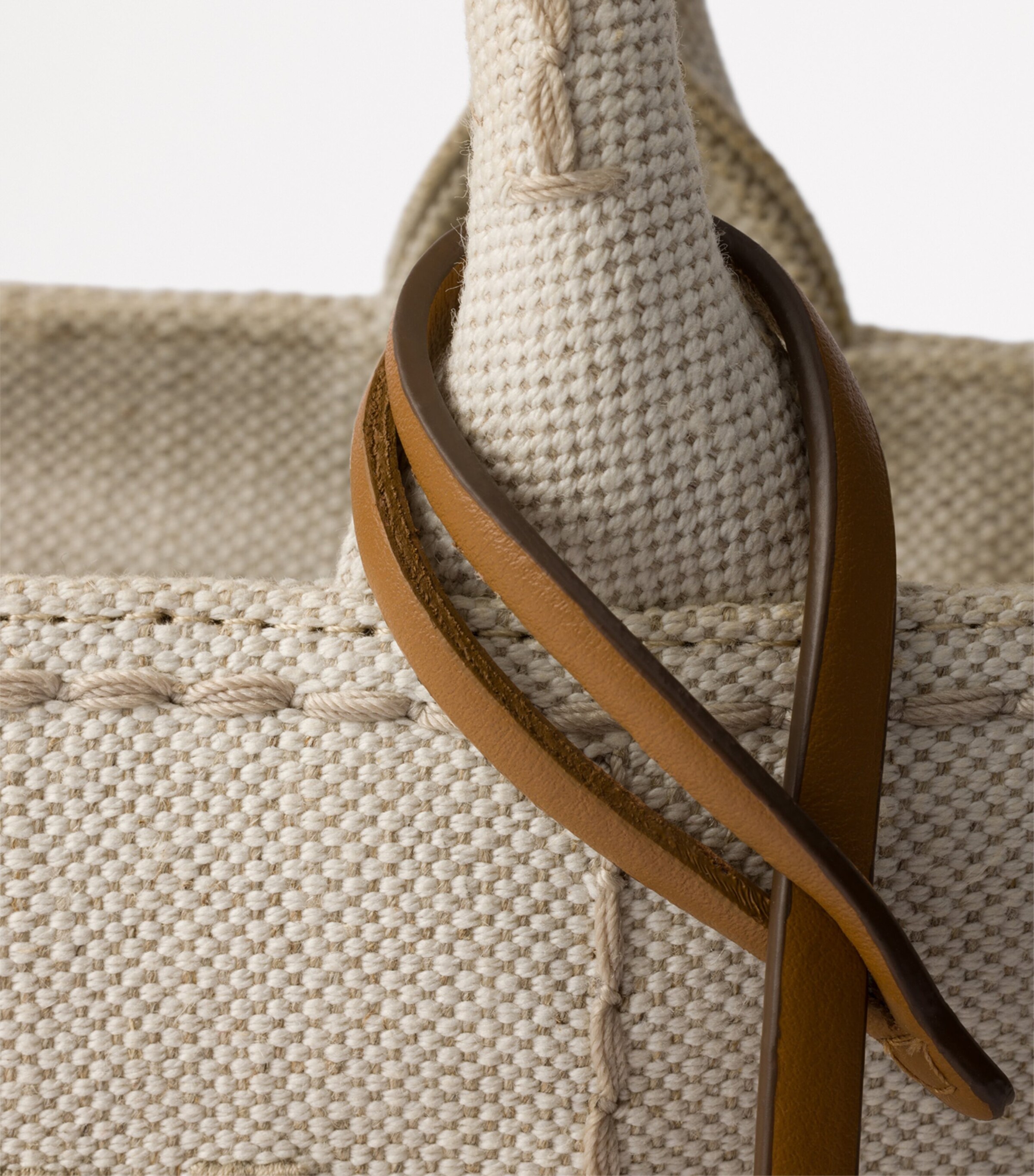 Prada Mini Cotton-Linen Top-Handle Bag Image 6