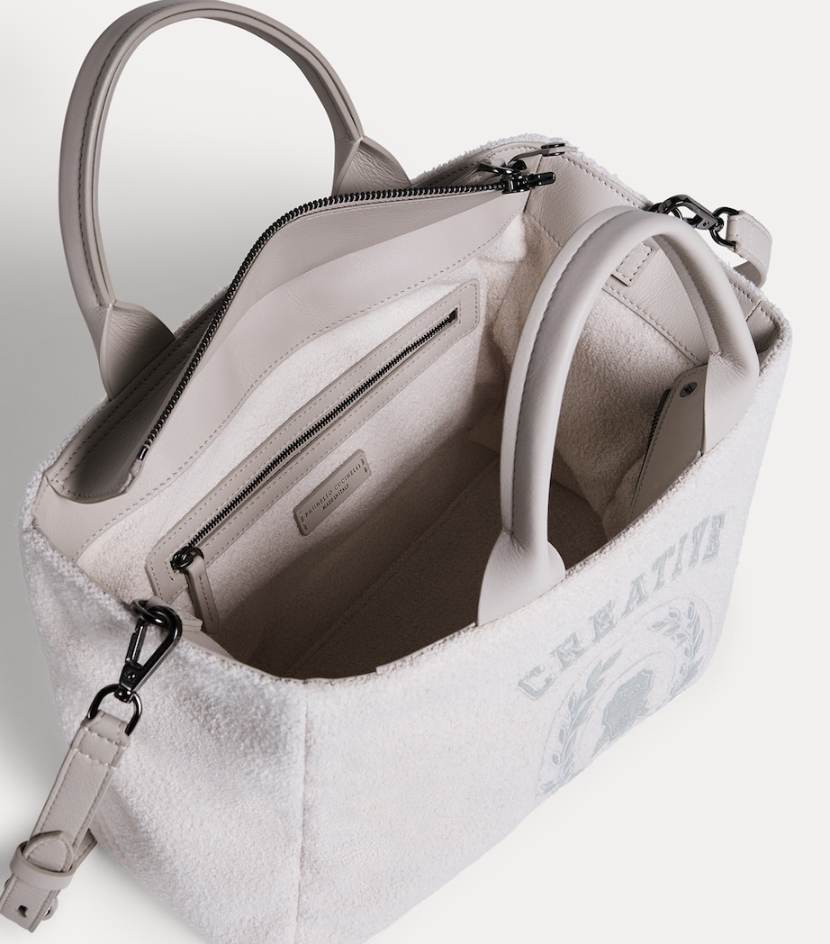 Brunello Cucinelli Kids French Terry Tote Bag Image 4