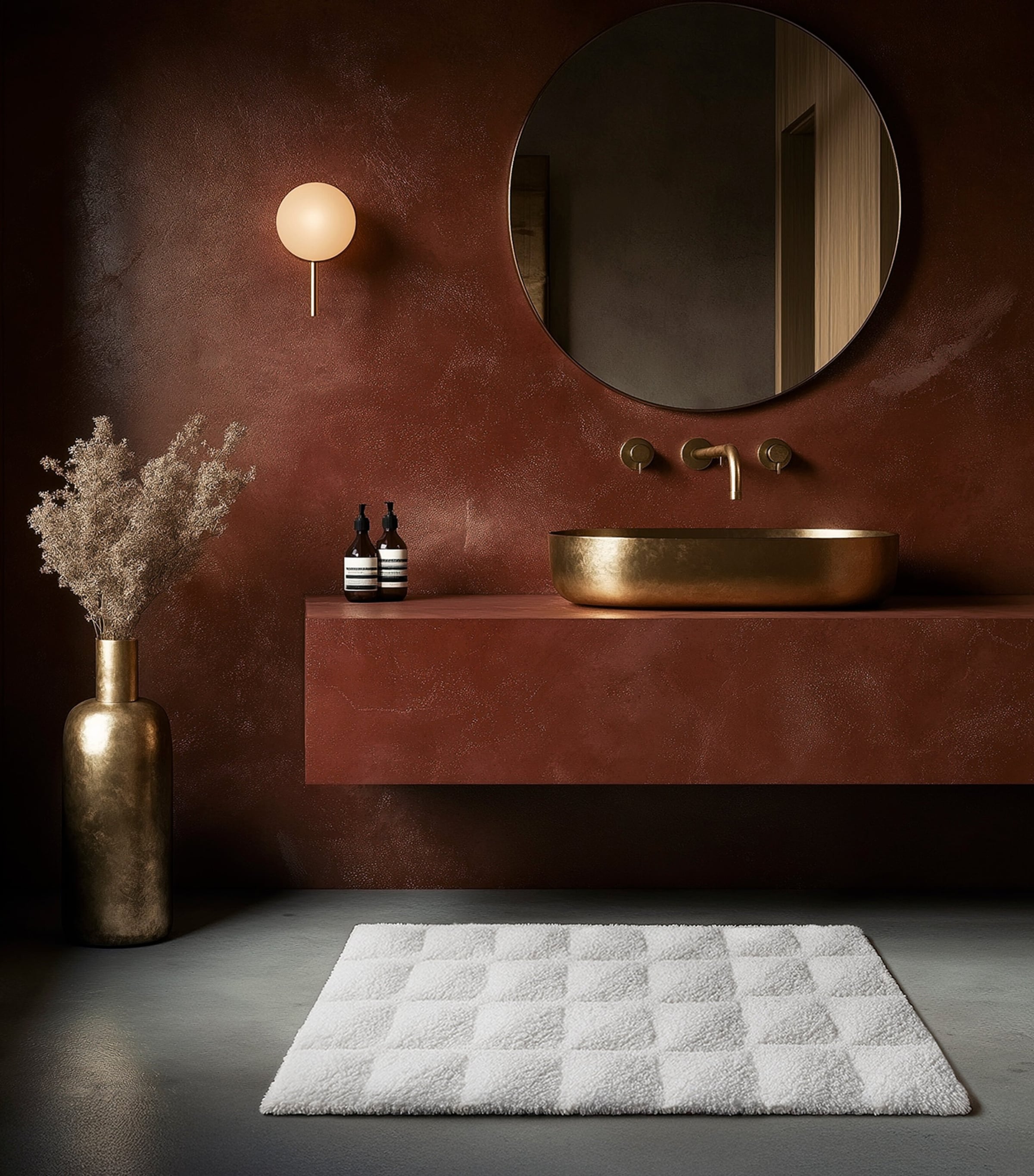 Egyptian Cotton Diamonds Bath Mat (60cm x 100cm) WHITE/CLOUD Image 2