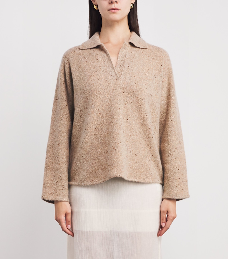 Donegal Dolman Polo Sweater H OAT DONEGAL-926HOD Image 3