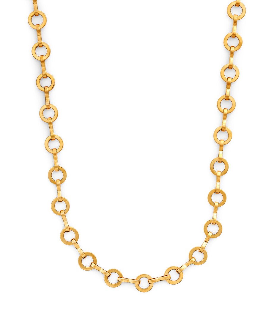 Azlee Yellow Gold Heavy Circle Link Chain Necklace Yellow Gold Image 1
