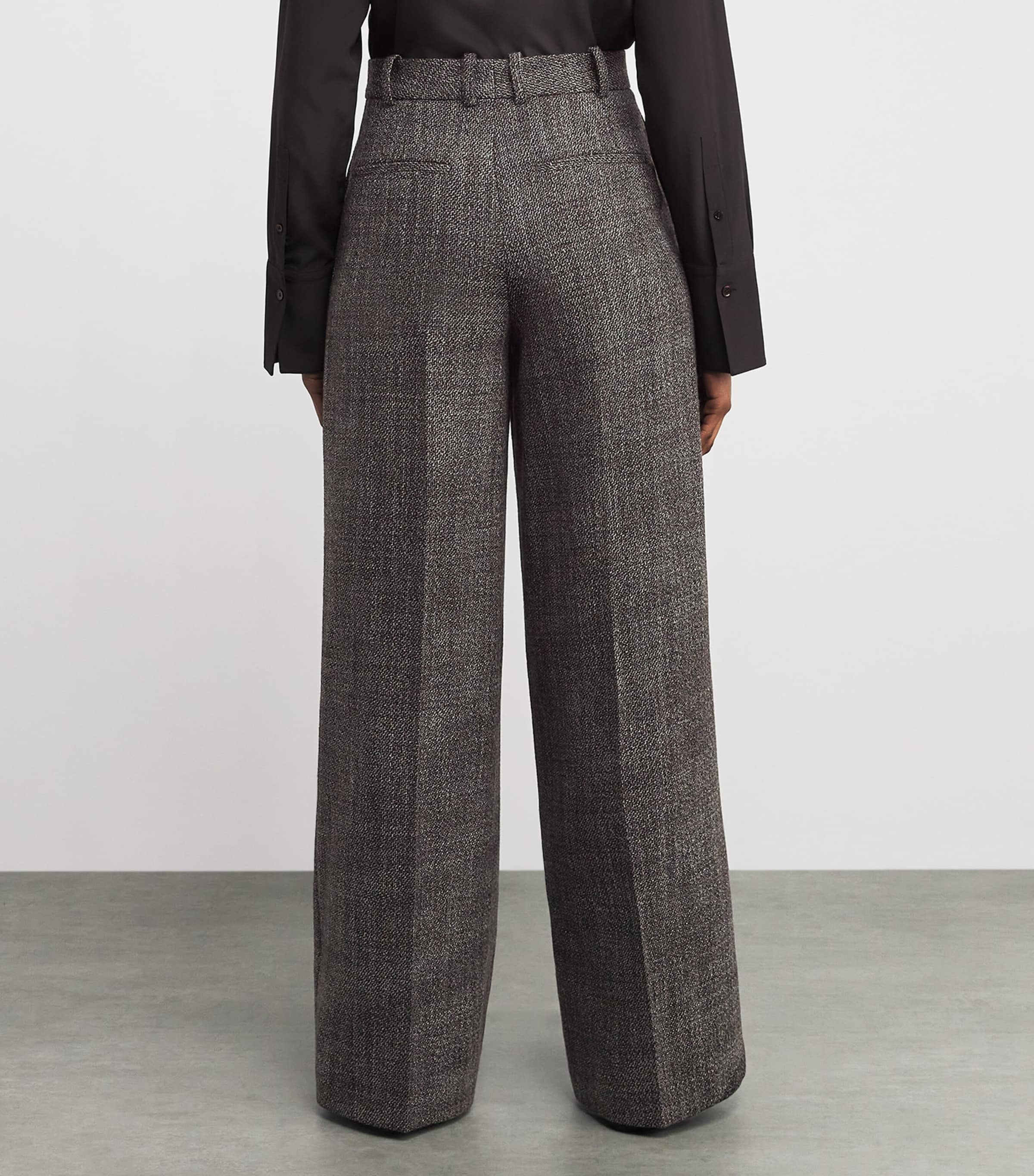 Virgin Wool Hawley Straight Trousers COCOA Image 4