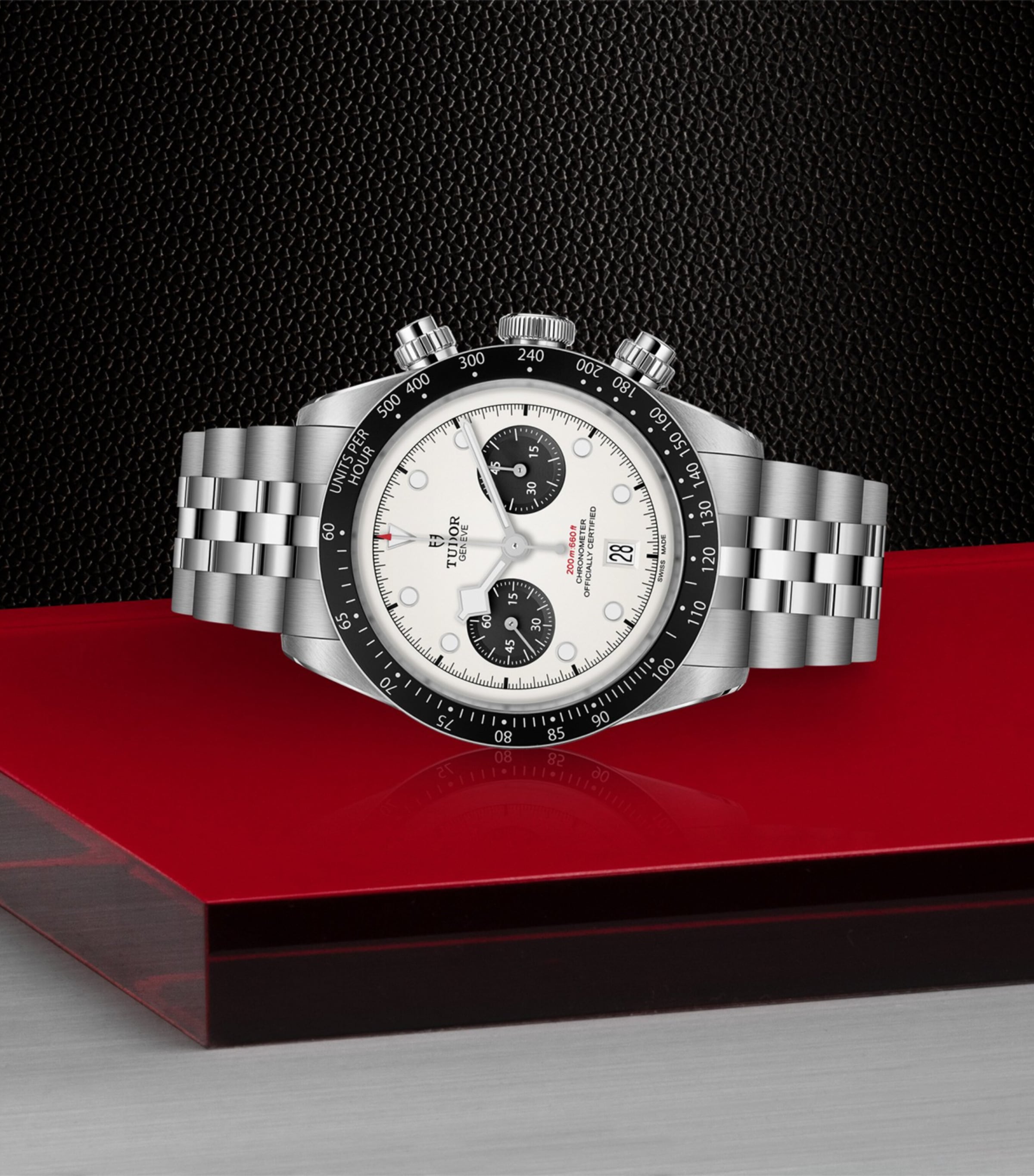 Black Bay Chrono Stainless Steel Watch 41mm WHITE Image 3