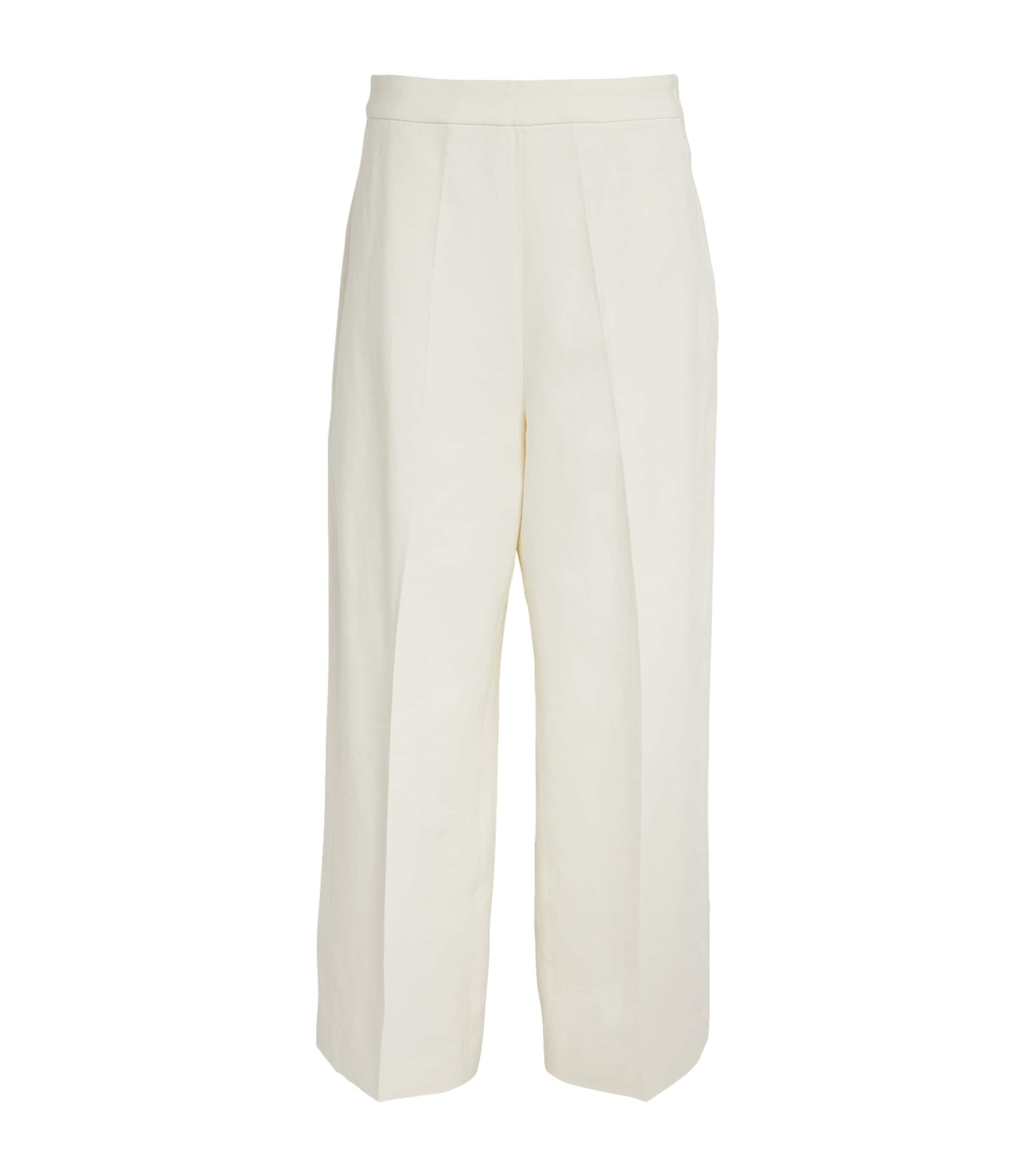 Polo Ralph Lauren Wide-leg Tailored Trousers In White