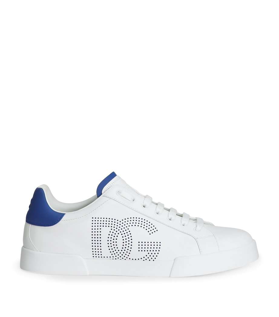Leather Portofino Sneakers 89527-WHITE/BLUETTE Image 1