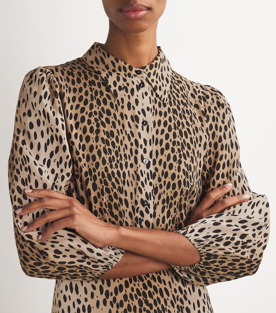 Antelope Spot Print Izzy Midi Dress ANTELOPE SPOT BLACK Image 6