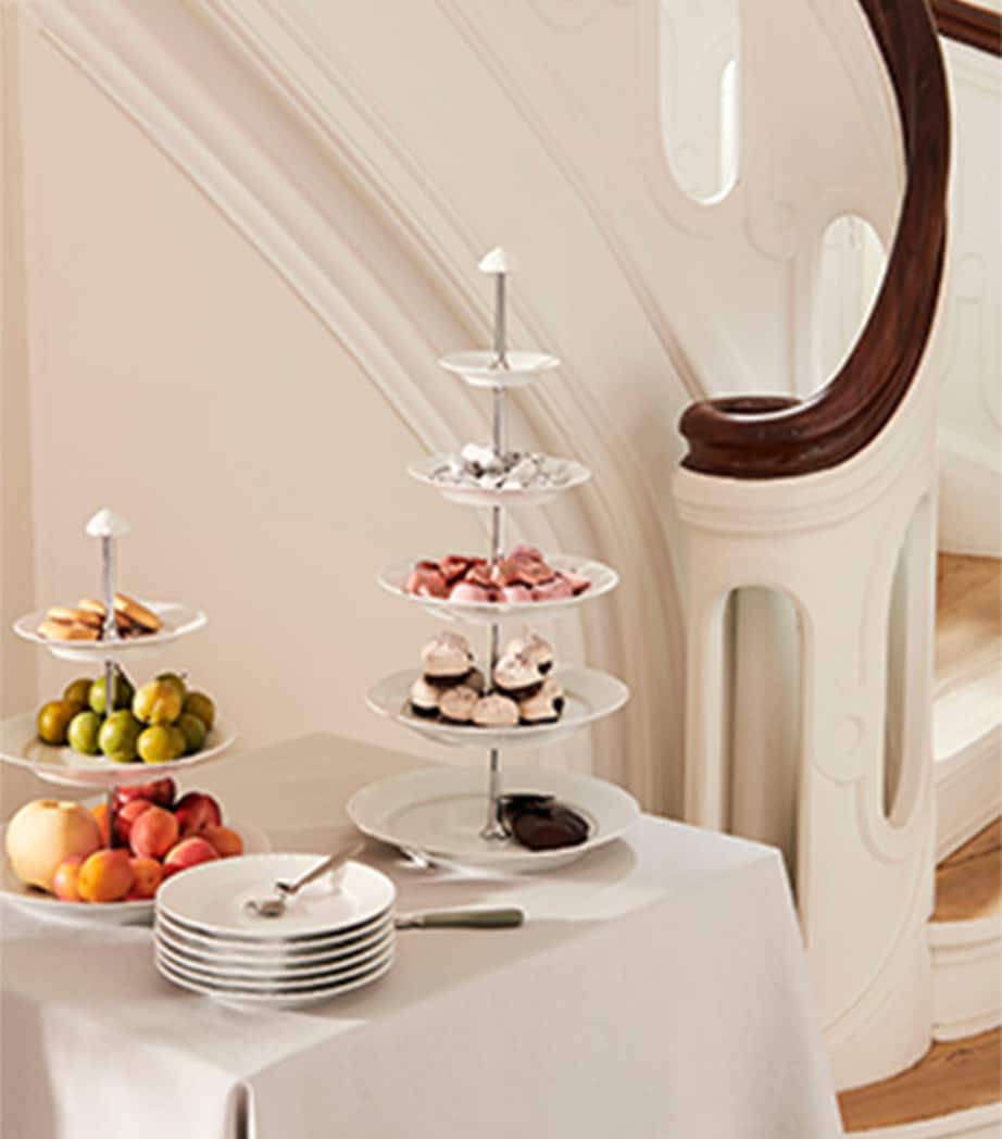 Royal Copenhagen Porcelain White Fluted 5-Layer Étagère White Image 2
