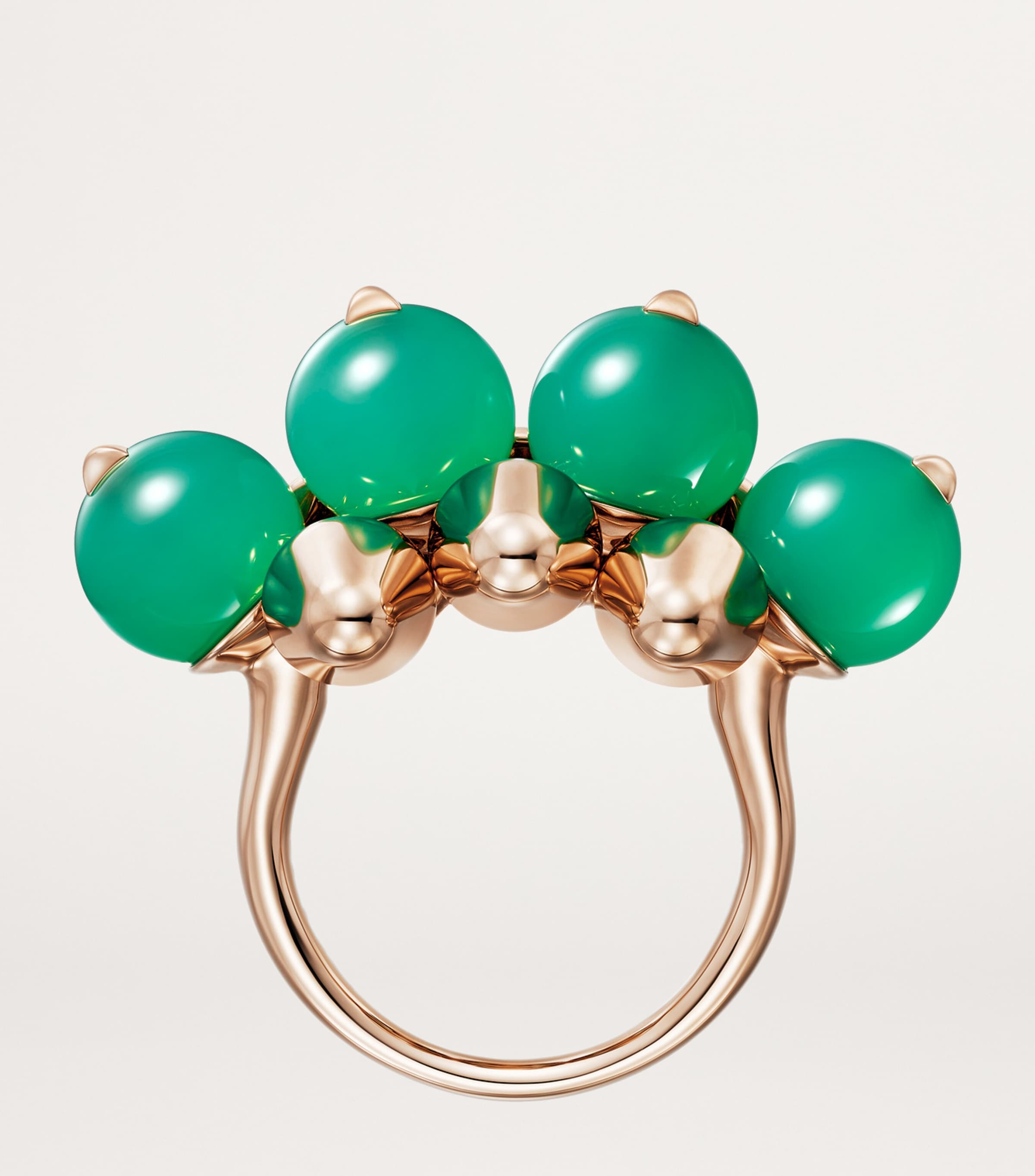 Rose Gold and Chrysoprase Clash de Cartier XL Model Ring ROSE GOLD Image 3