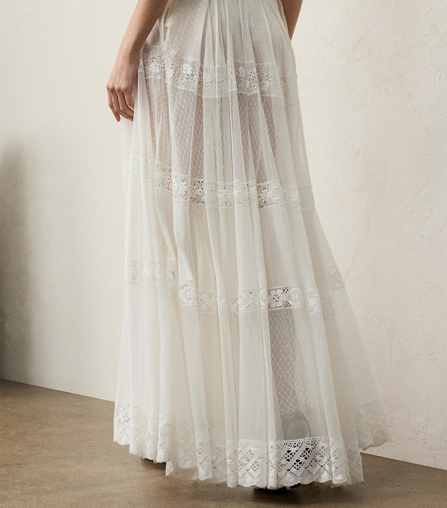 Cotton-Silk Malti Skirt WHITE Image 3