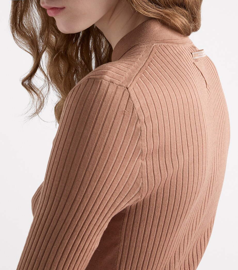 Cotton Ribbed Polo Shirt F0040 Image 5