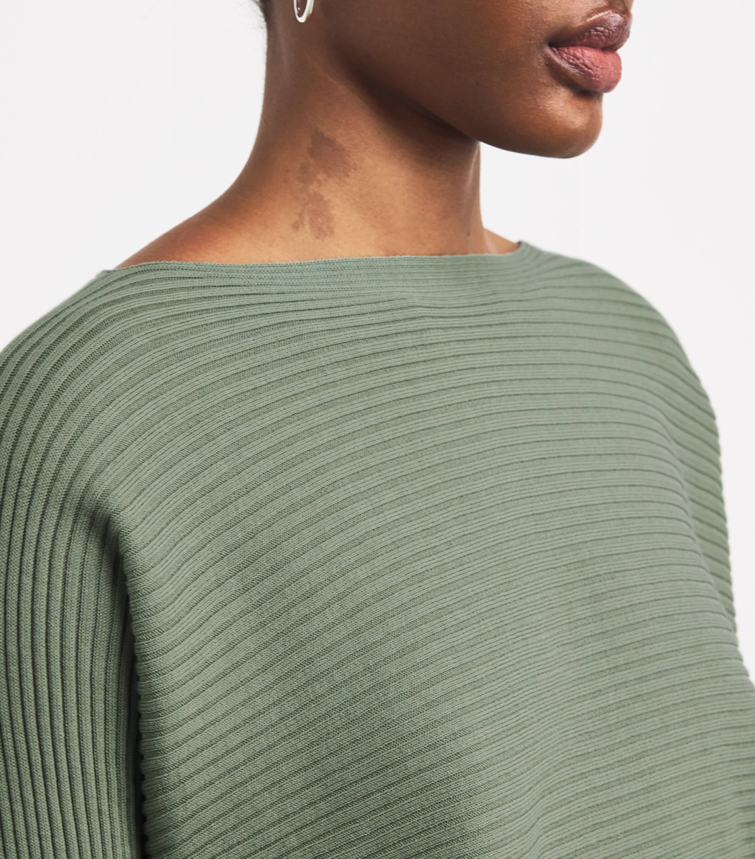 Cotton-Blend Boat-Neck Sweater GREEN Image 6