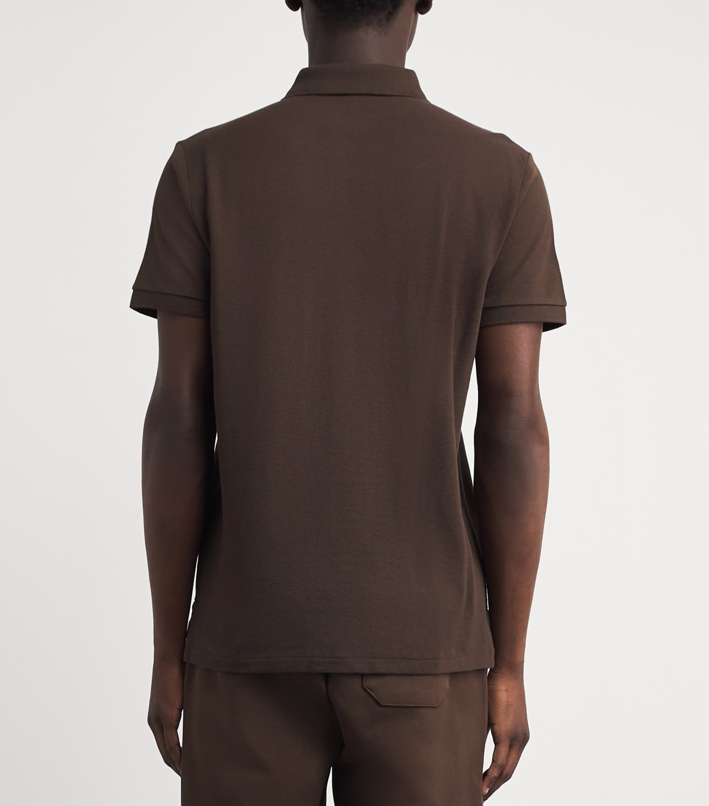 Polo Ralph Lauren Mens Cotton Mesh Custom-Fit Polo Shirt Nutmeg Image 5