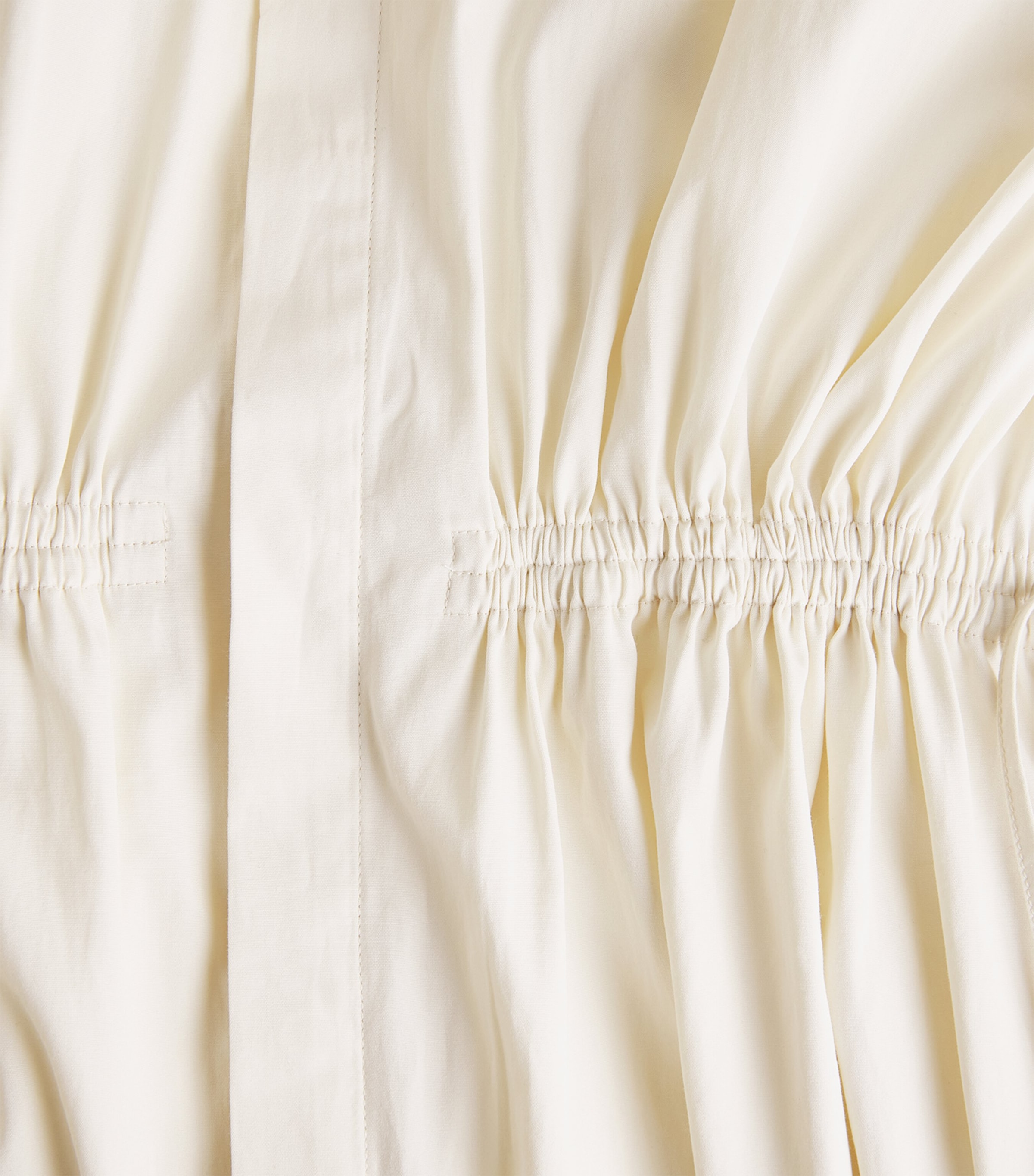 Cotton Cinched Maxi Shirt Dress AUTHENTIC CREAM Image 5