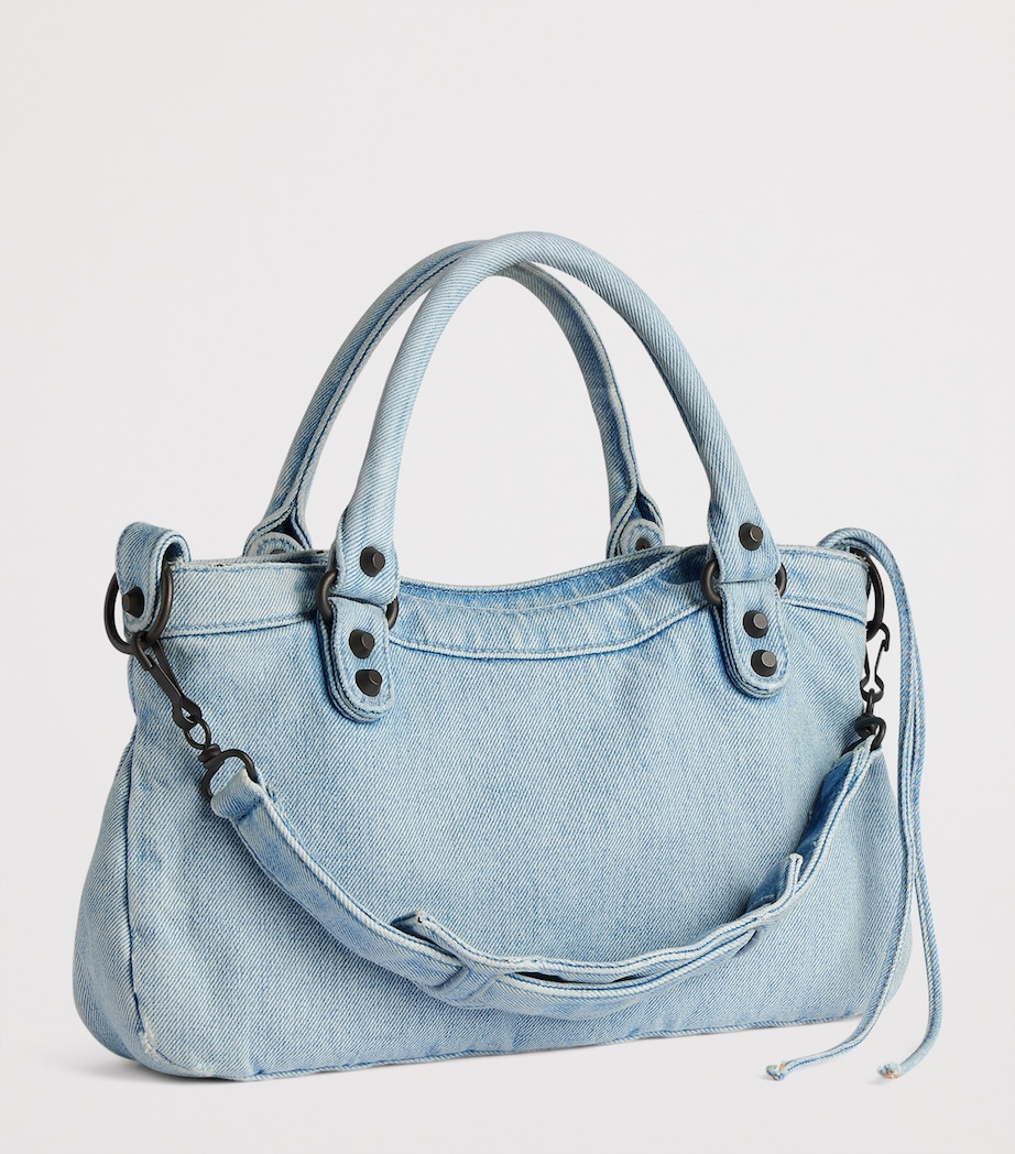 Balenciaga Denim Le City First Top-Handle Bag Image 4