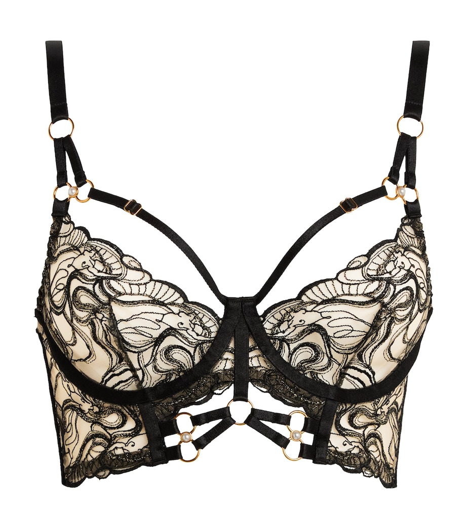 Bordelle Womens Pearl Bodice Bra Black Image 1