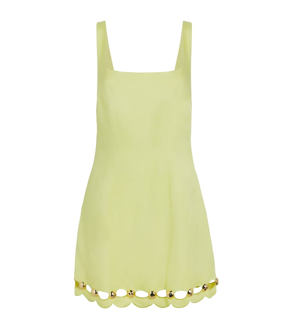 Linen-Blend Lindley Mini Dress CELADON Image 1