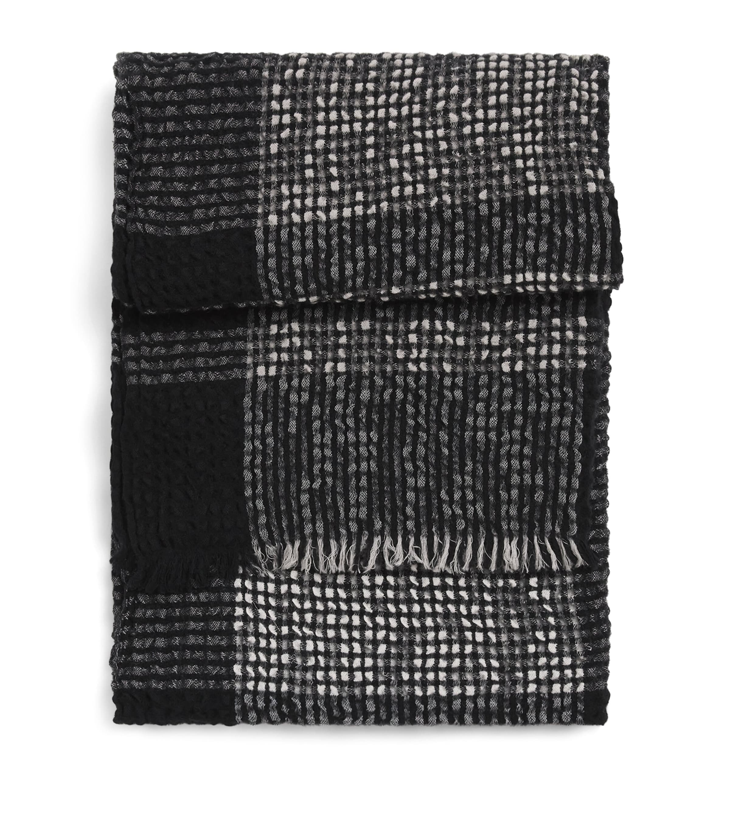 Issey Miyake Wool-Cashmere Bumpy Wool Scarf Black Hued Image 1