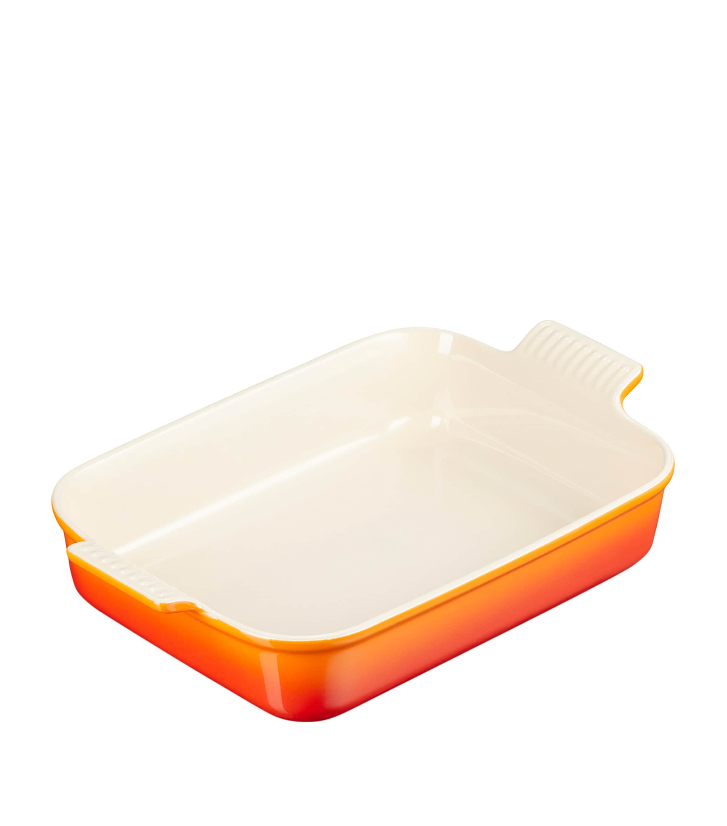 Le Creuset Large Stoneware Heritage Rectangular Dish In Orange