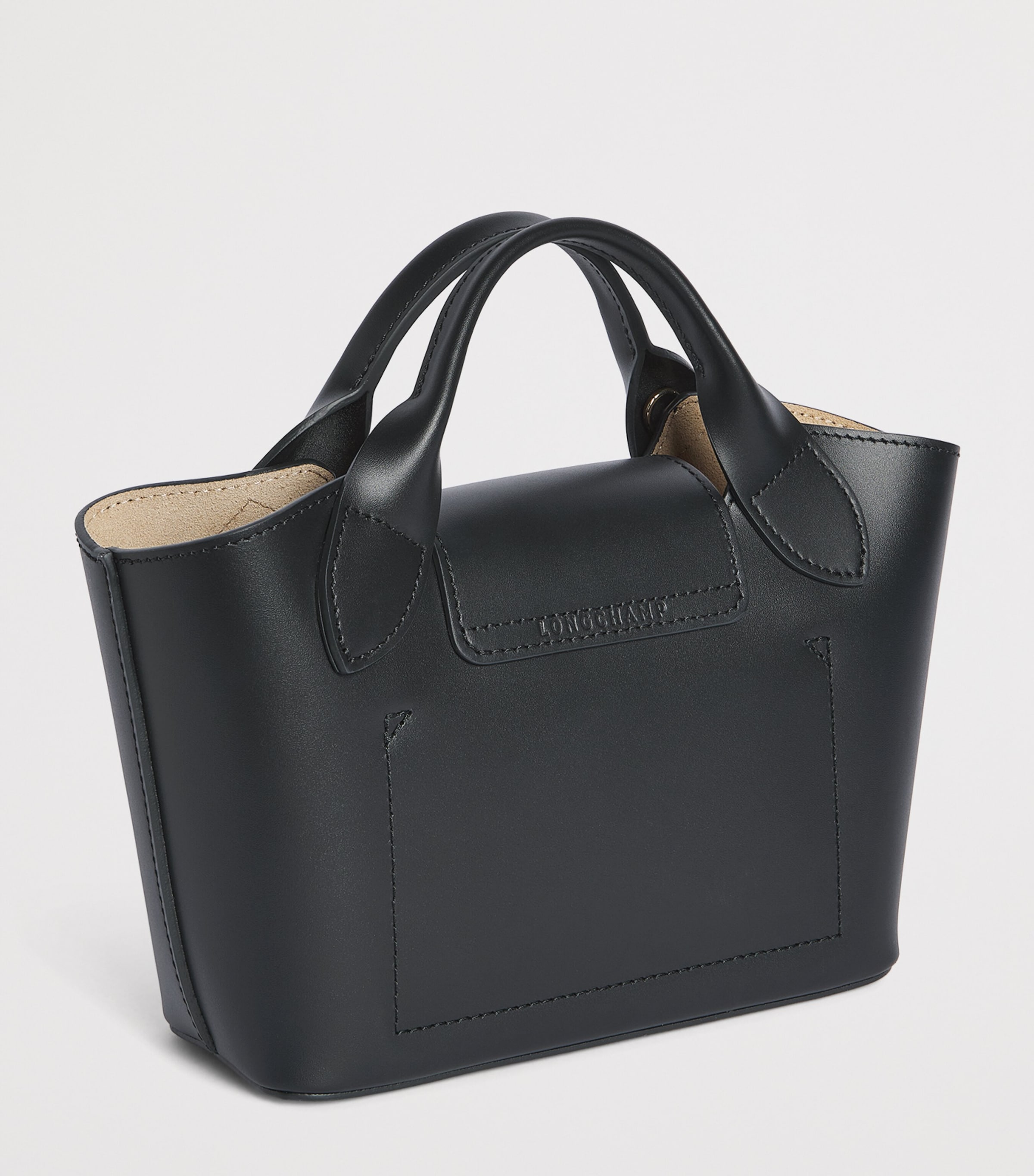Longchamp Extra-Small Leather Épure Tote Bag Noir Image 3
