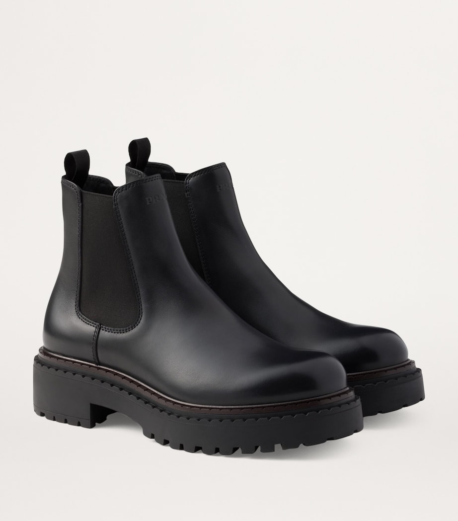 Prada Leather Chelsea Boots Image 2