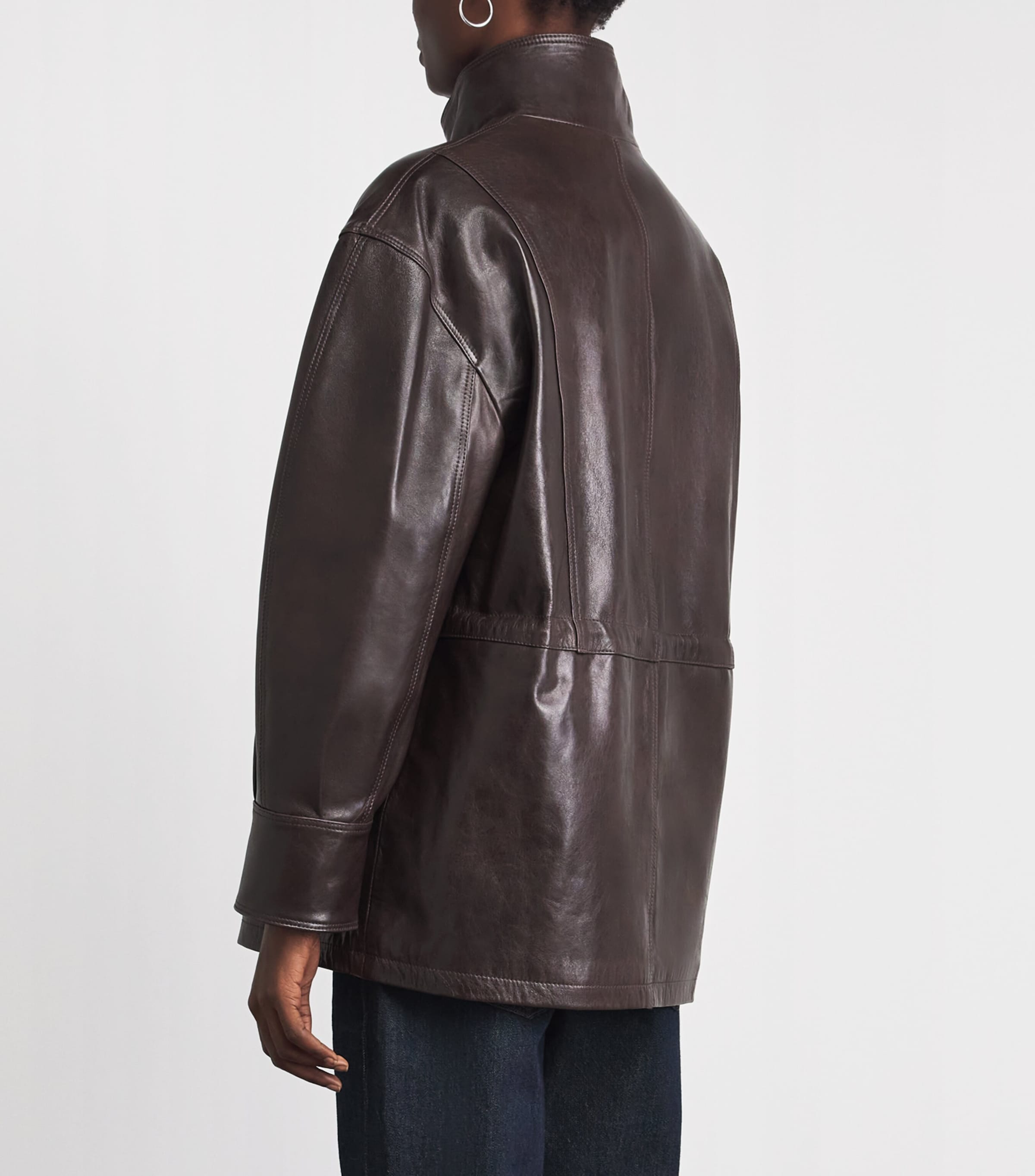 Arma Brown Leather Alia Jacket | Harrods UK
