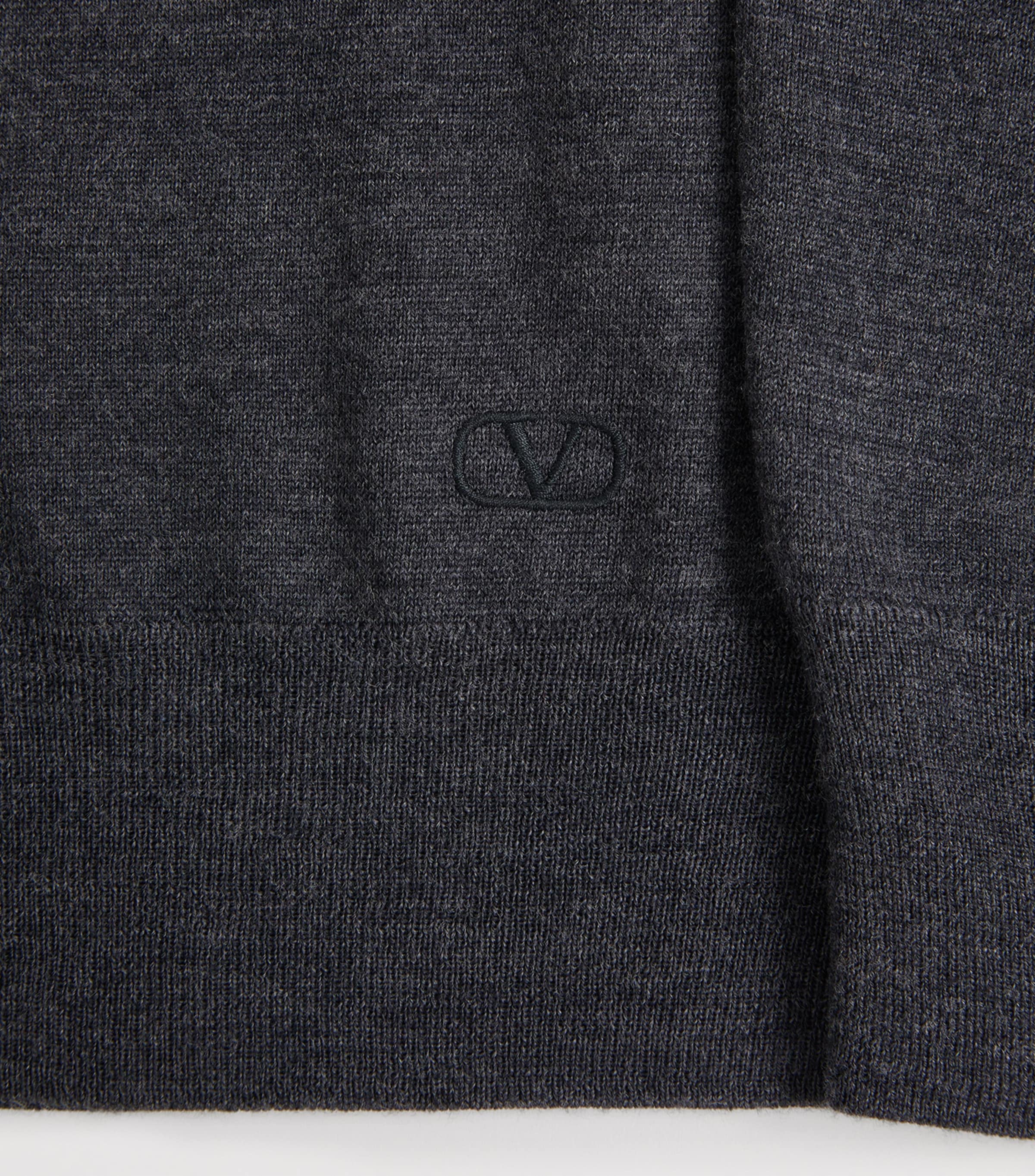 Valentino Mens Virgin Wool VLogo Signature Polo Shirt Image 6