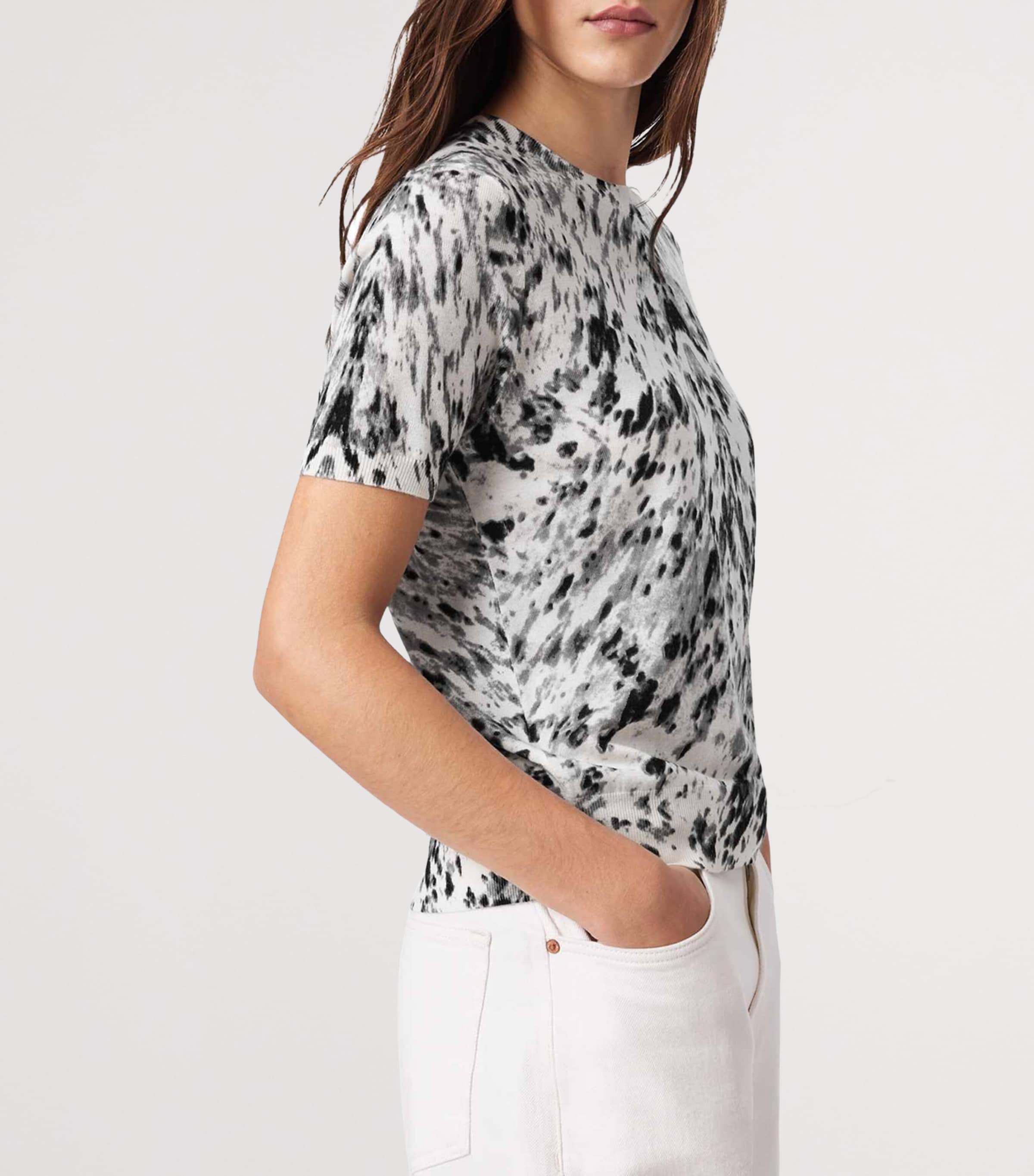 Wool Slim Anouk T-Shirt CANTER ECRU WHITE Image 7