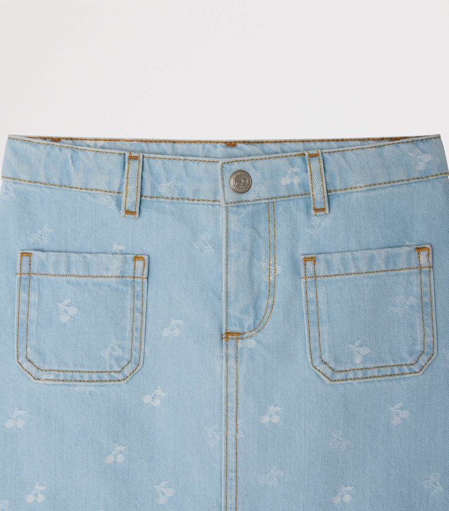 Bonpoint Printed Tison Denim Skirt (10-14 Years) Imp Ciel Image 3