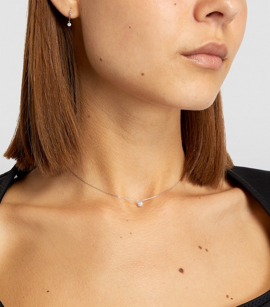 White Gold and Diamond Danaé Single Earring WHITE GOLD Image 4