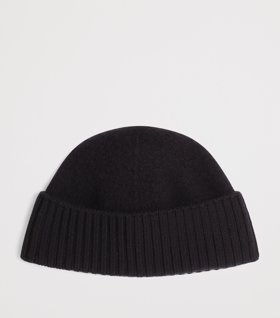 Dolce&Gabbana Virgin Wool Beanie Hat Dark Blue Image 2