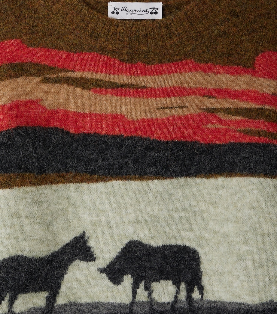 Jacquard Sweater (4-8 Years) KAKI FONCE Image 3