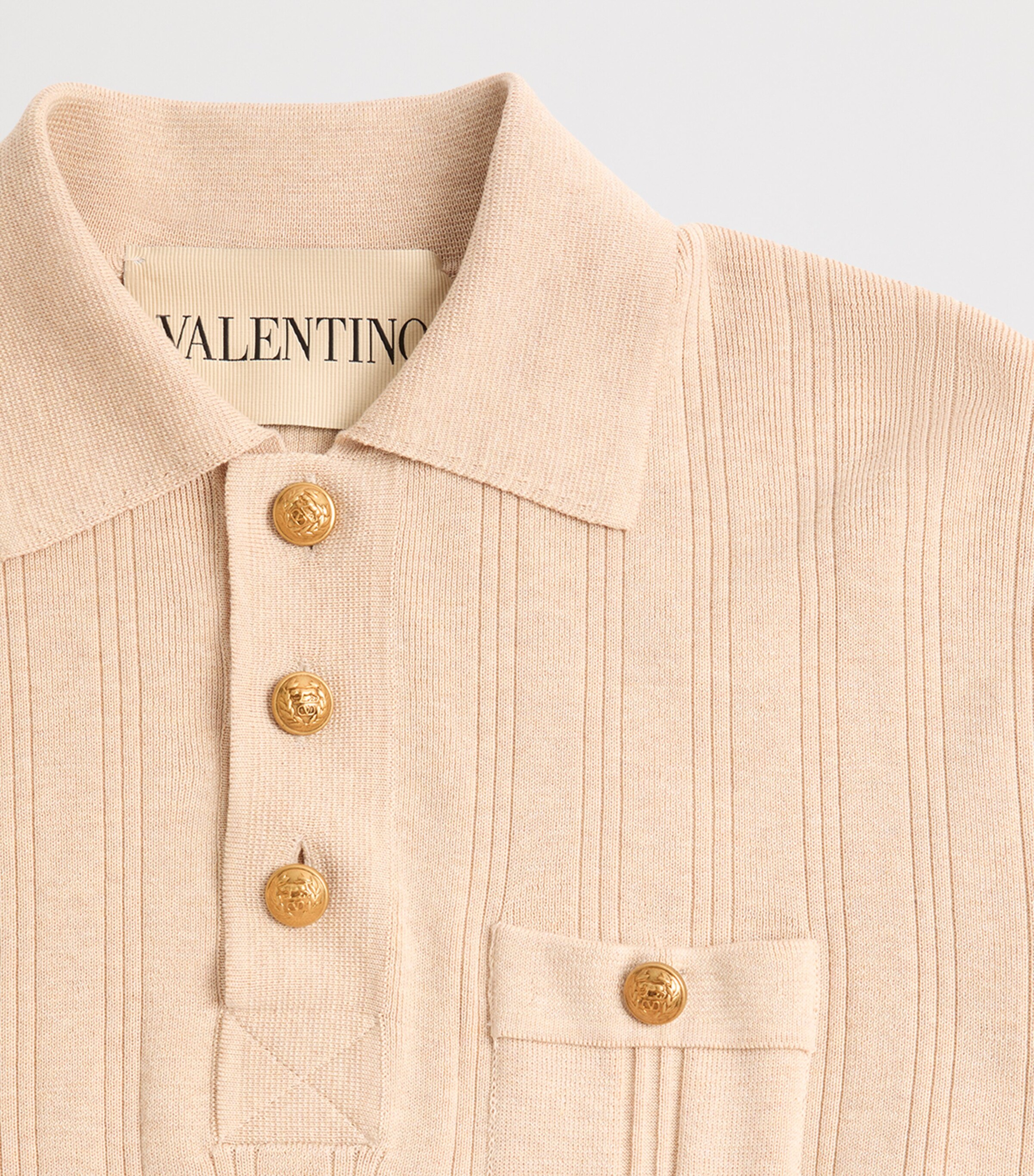 Ribbed Polo Sweater 581 Image 6