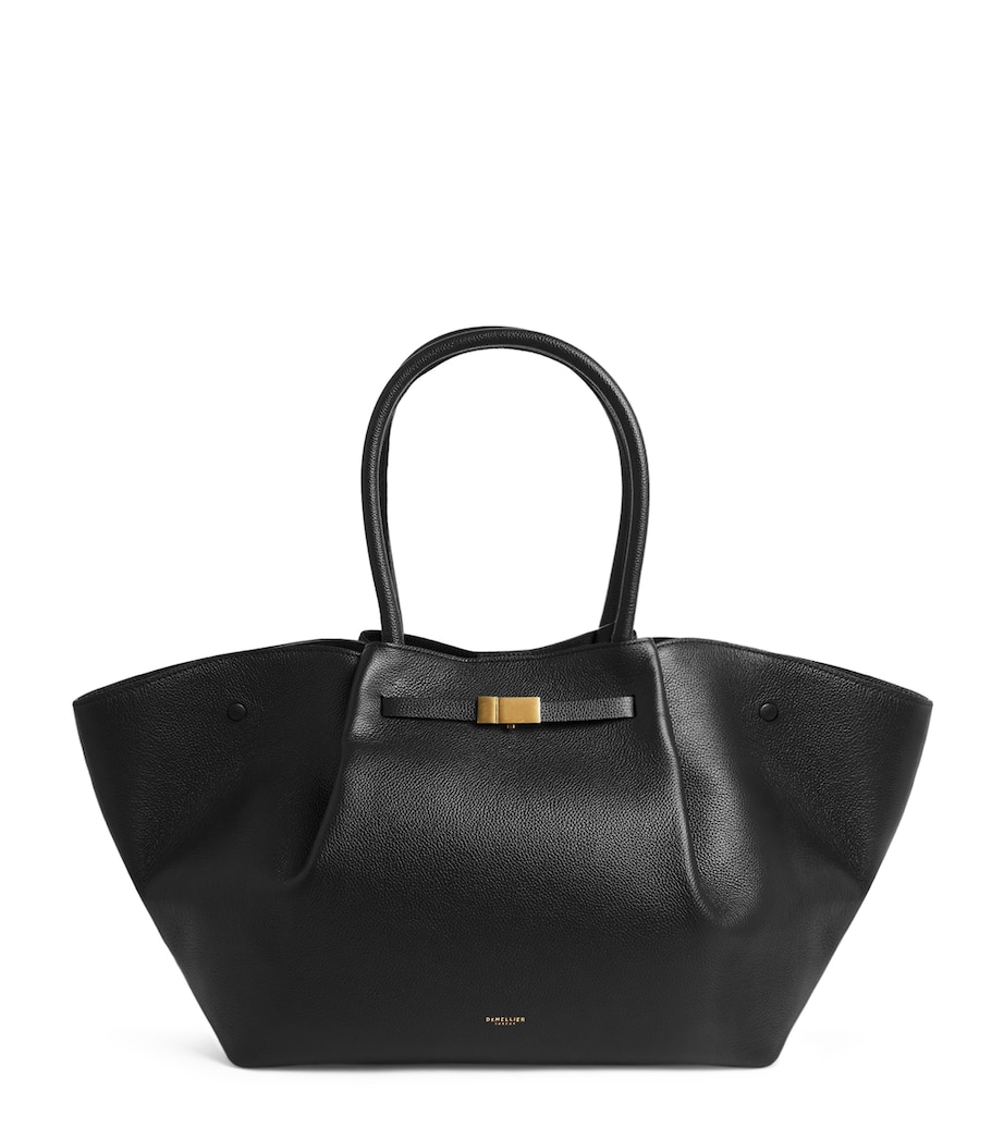 Leather New York Tote Bag BLACK Image 1