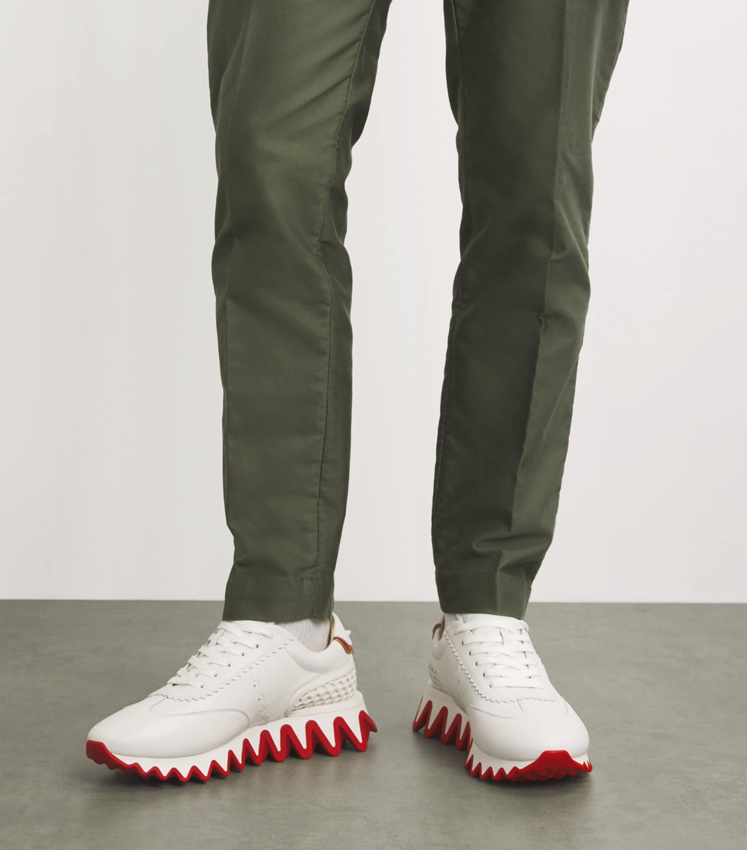 Christian Louboutin Loubishark Leather Sneakers | Harrods US