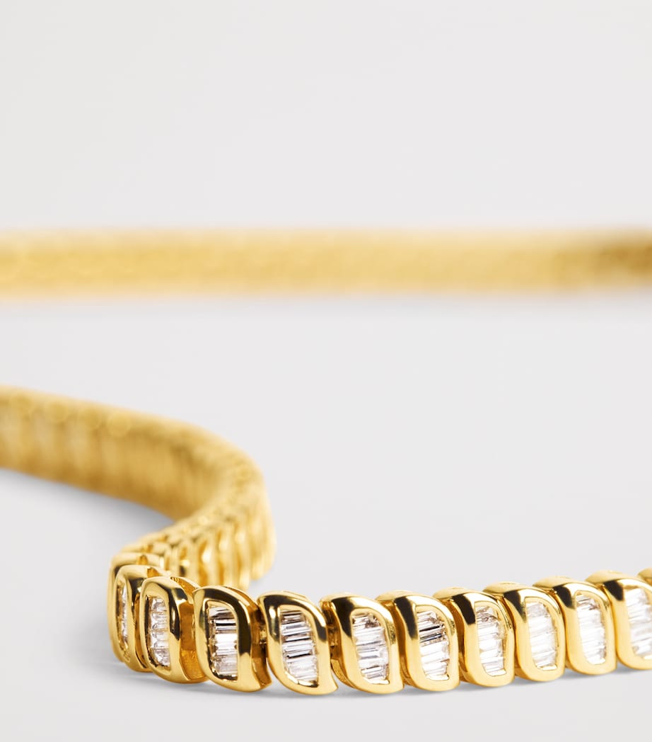 Yellow Gold and Diamond Zoe Necklace YELLOW GOLD Image 4