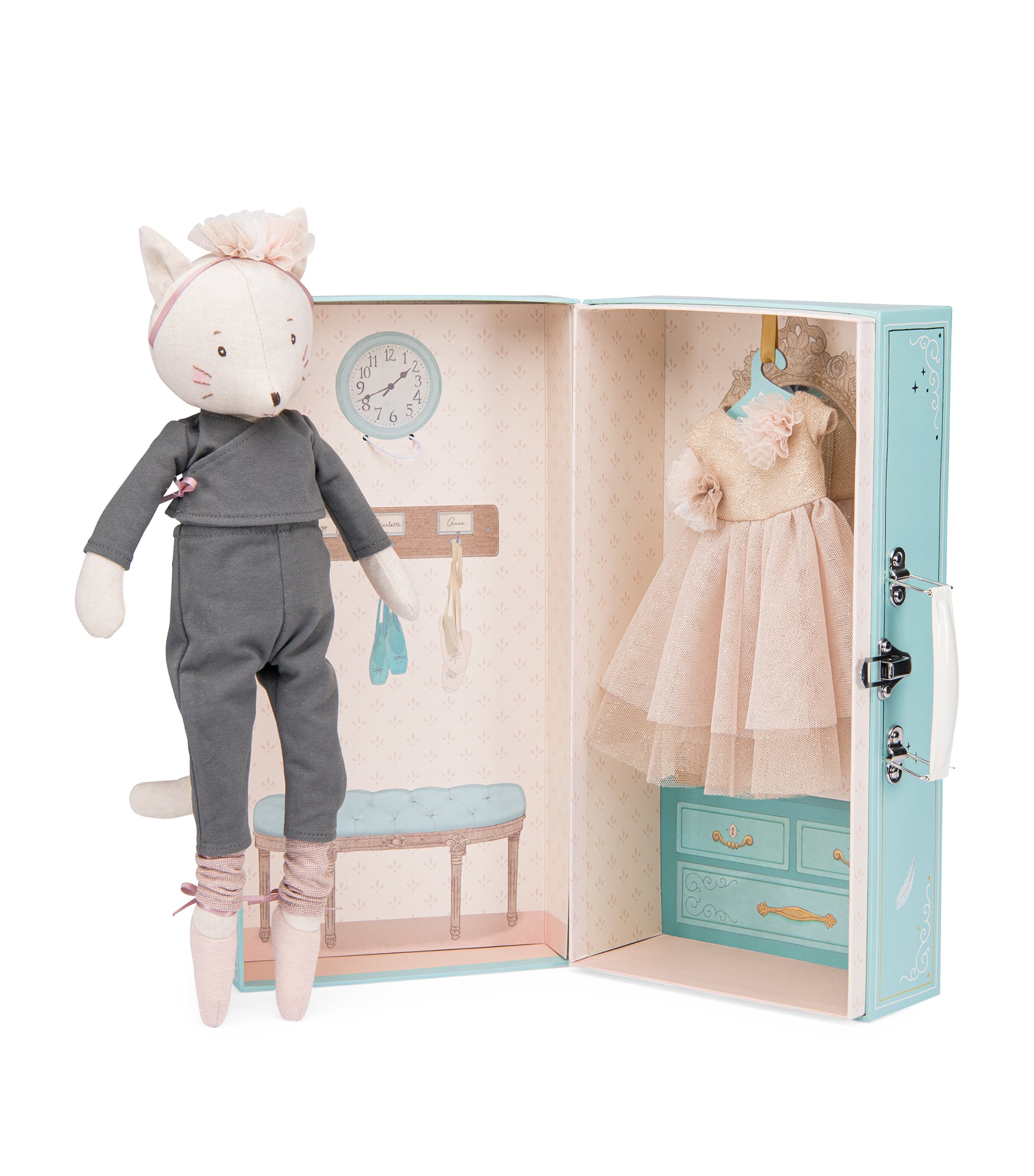 Moulin Roty Celestine Suitcase Wardrobe (18cm) | Toys | Dolls & Dolls Houses