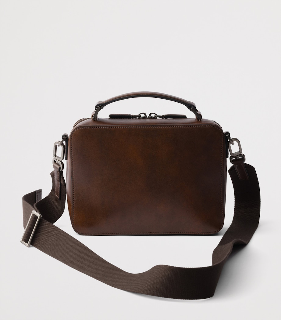 Prada Leather Brique Cross-Body Bag Brown Image 4